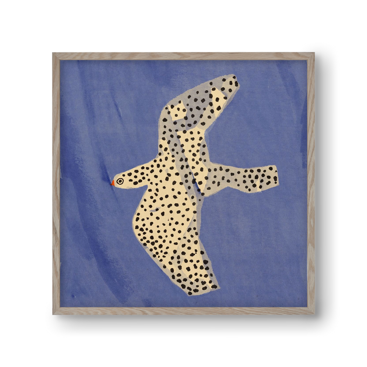 Spotted bird, 30x30 cm (30x30 cm), Tölgy keret