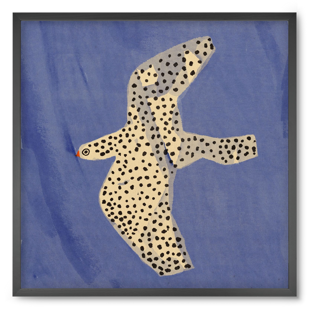 Spotted bird, 50x50 cm (50x50 cm), Fekete keret