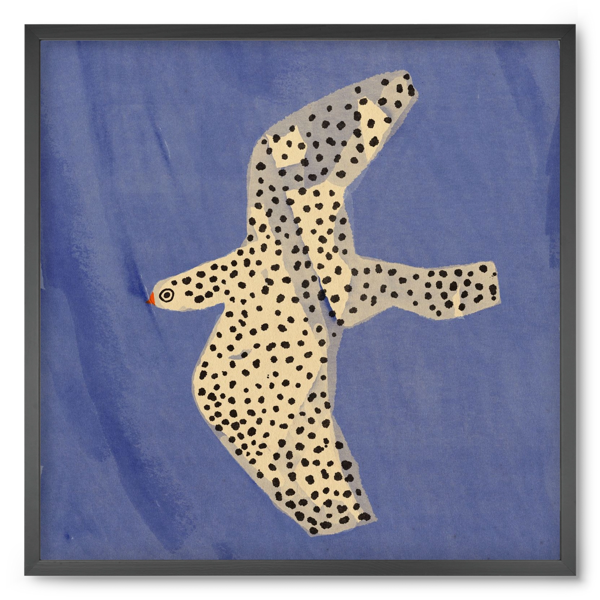 Spotted bird, 50x50 cm (50x50 cm), Fekete keret