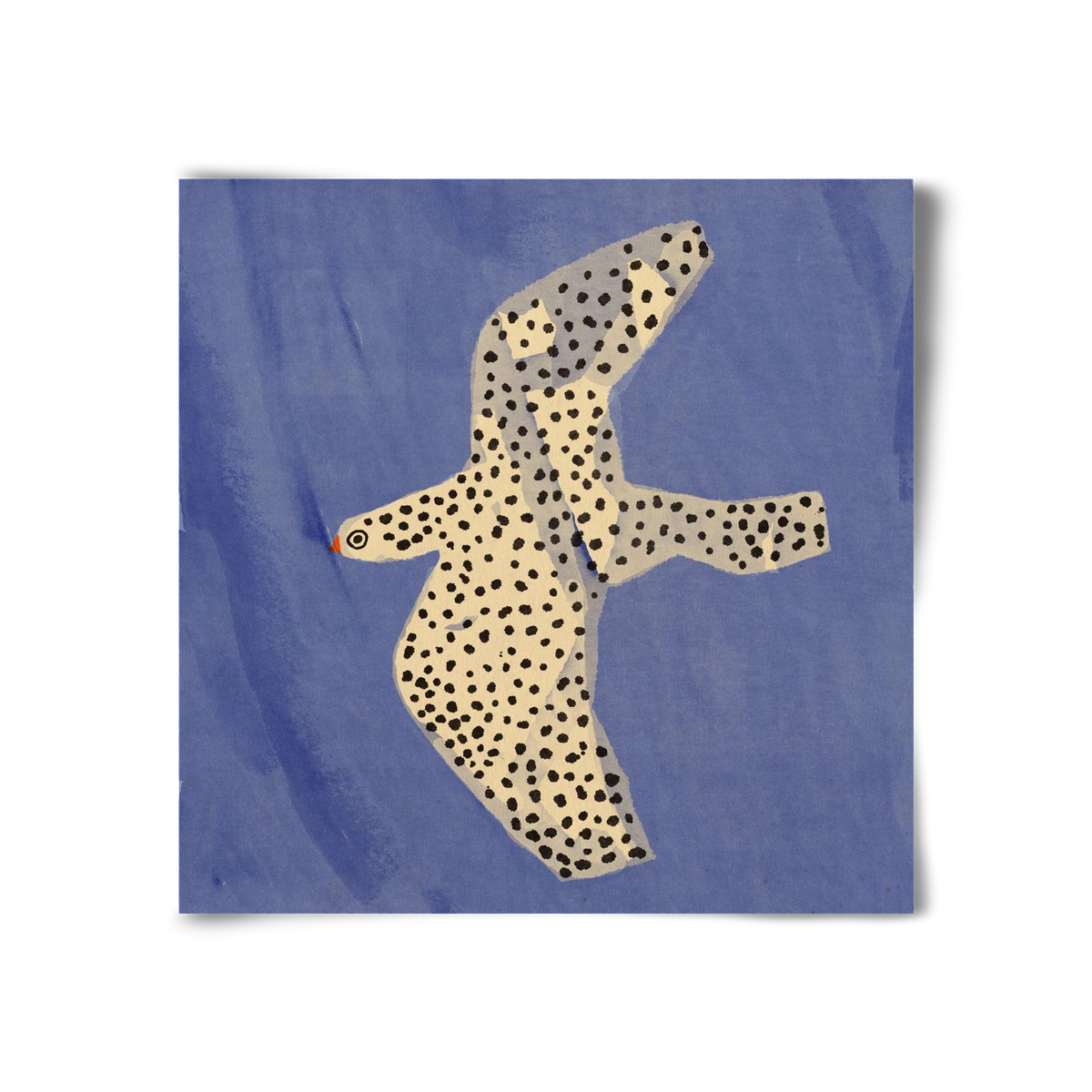 Spotted bird, 30x30 cm, Keret nélkül