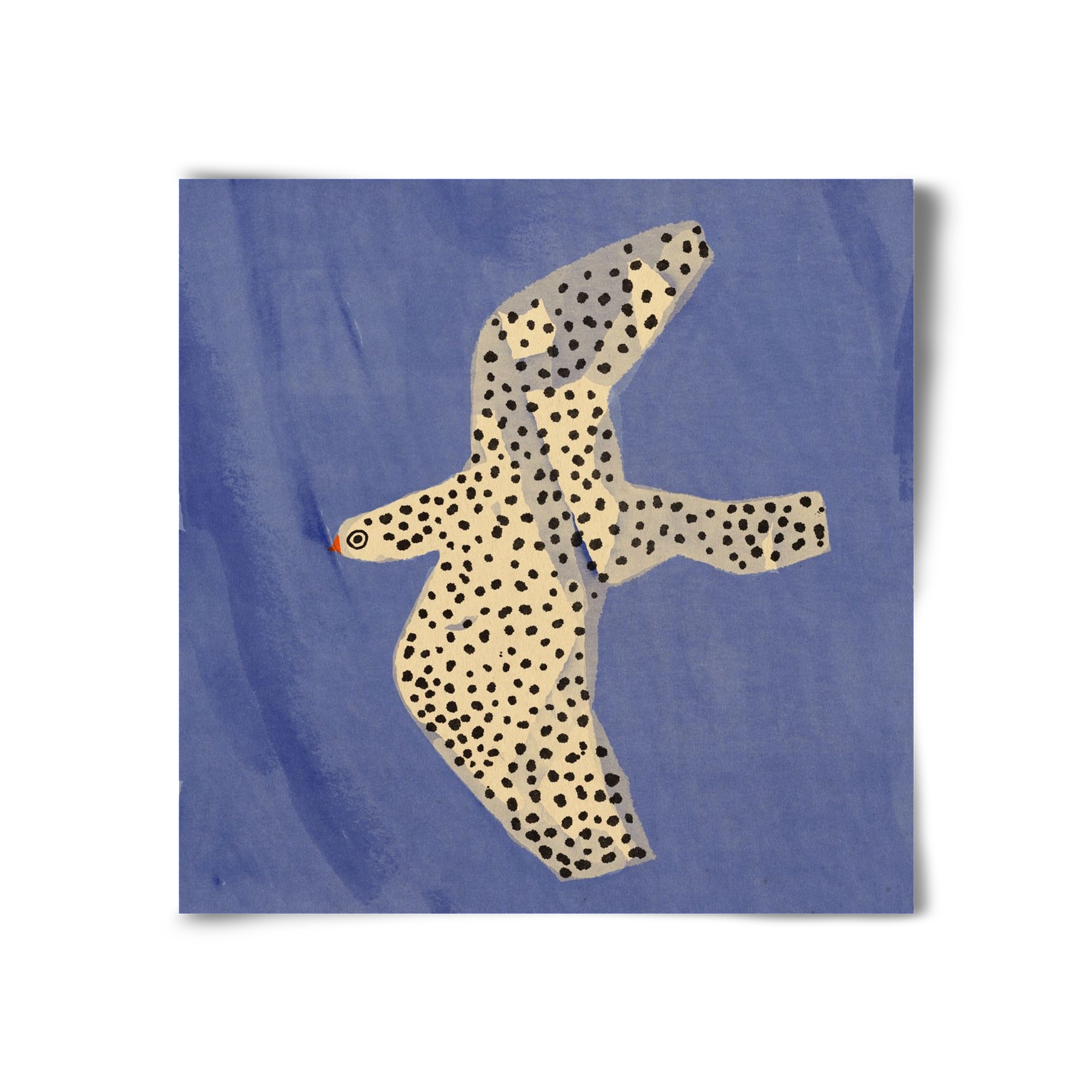 Spotted bird, 30x30 cm, Keret nélkül