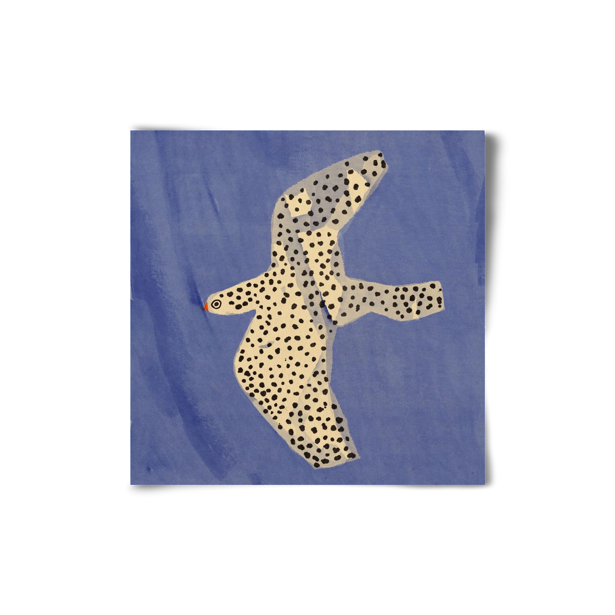 Spotted bird, 20x20 cm, Keret nélkül