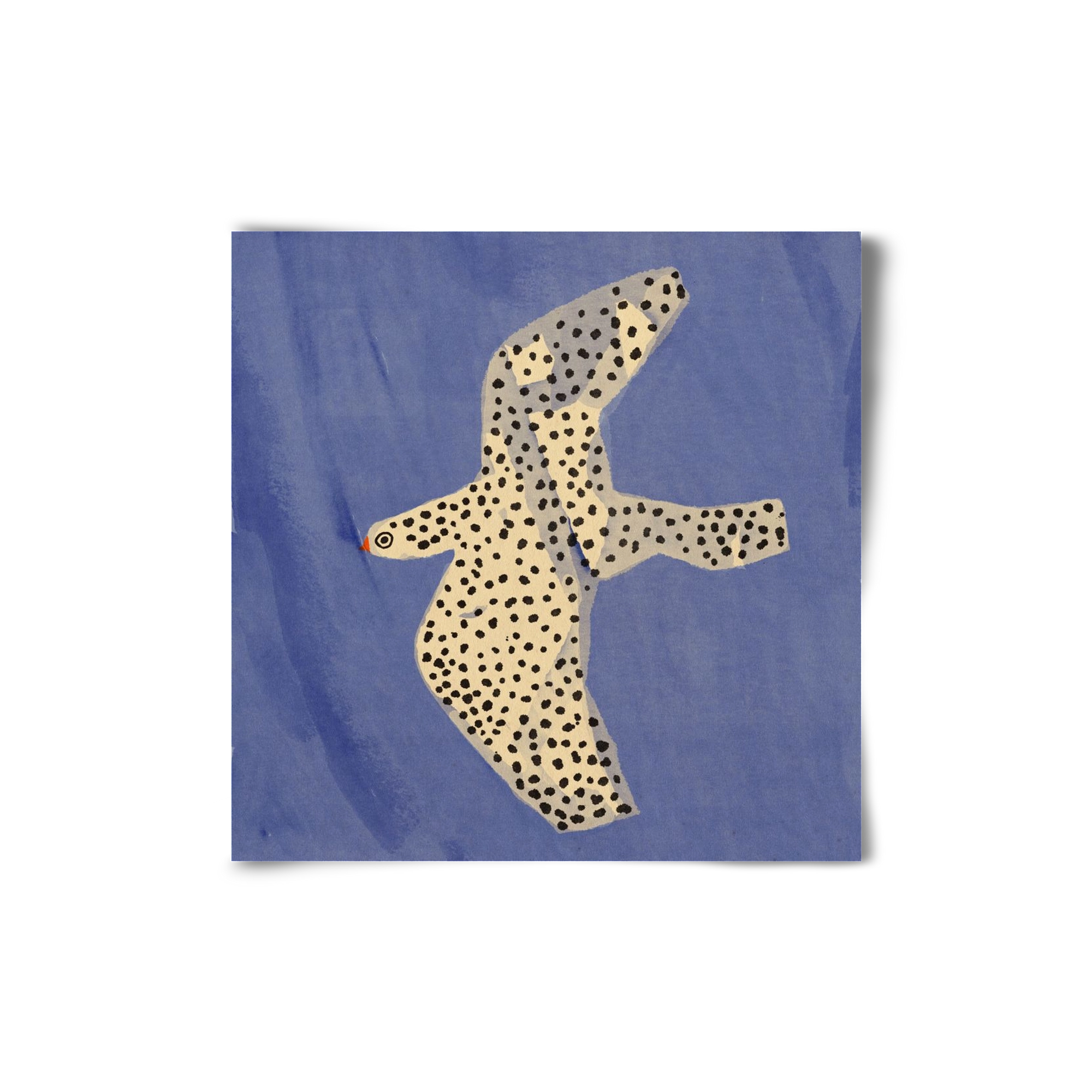 Spotted bird, 20x20 cm, Keret nélkül