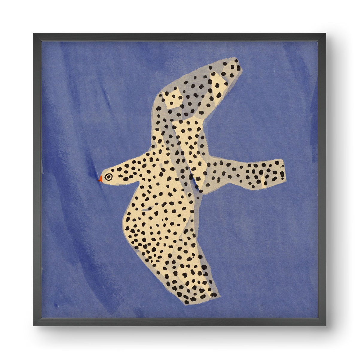 Spotted bird, 40x40 cm (40x40 cm), Fekete keret