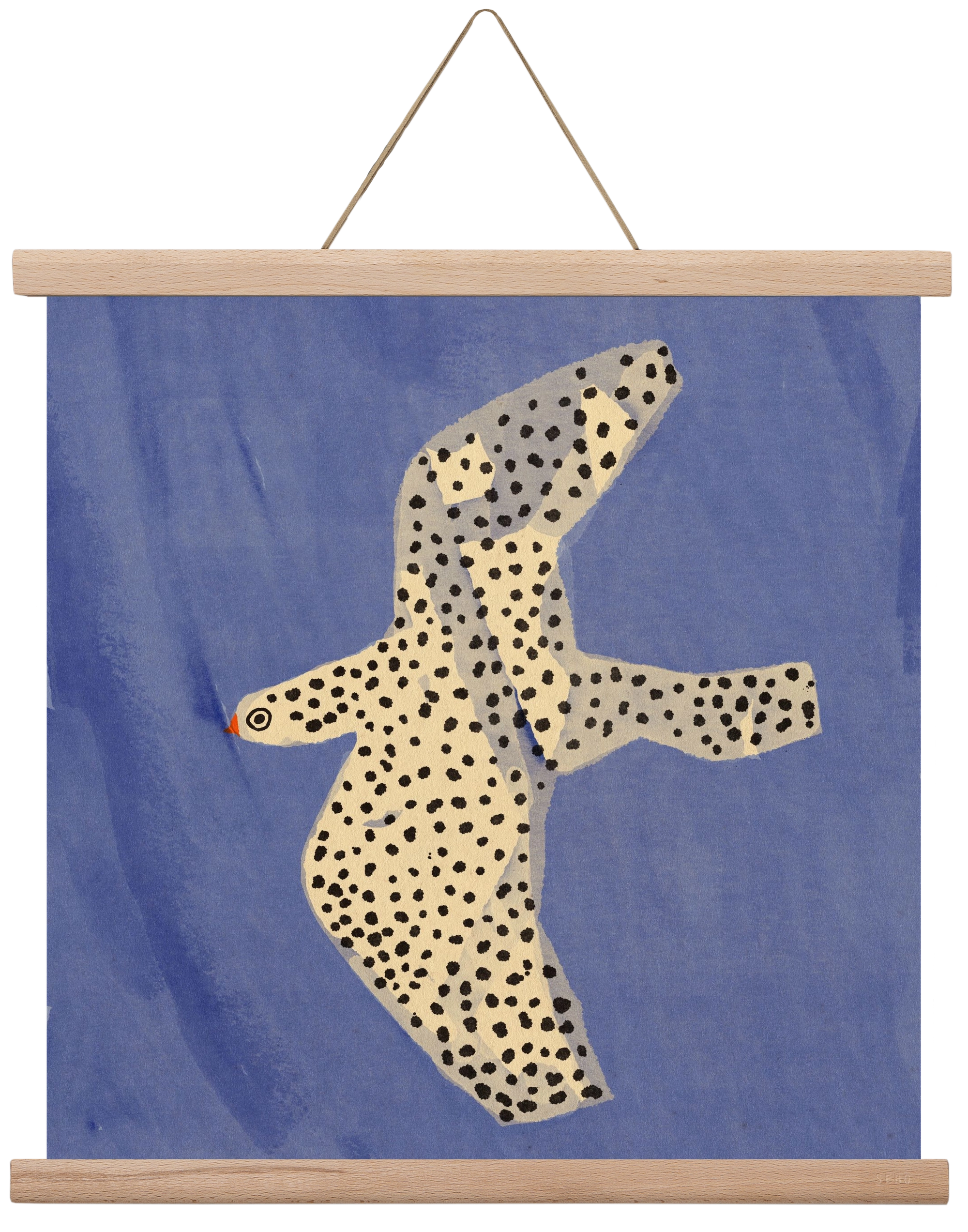 Spotted bird, 40x40 cm (40x40 cm), Tölgy akasztó