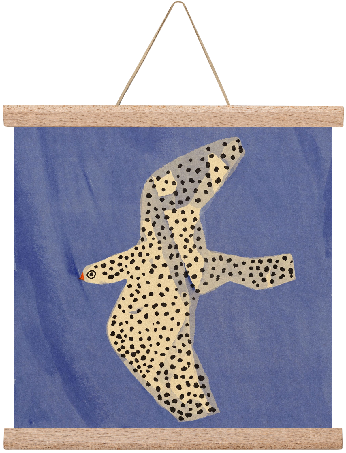 Spotted bird, 30x30 cm (30x30 cm), Tölgy akasztó