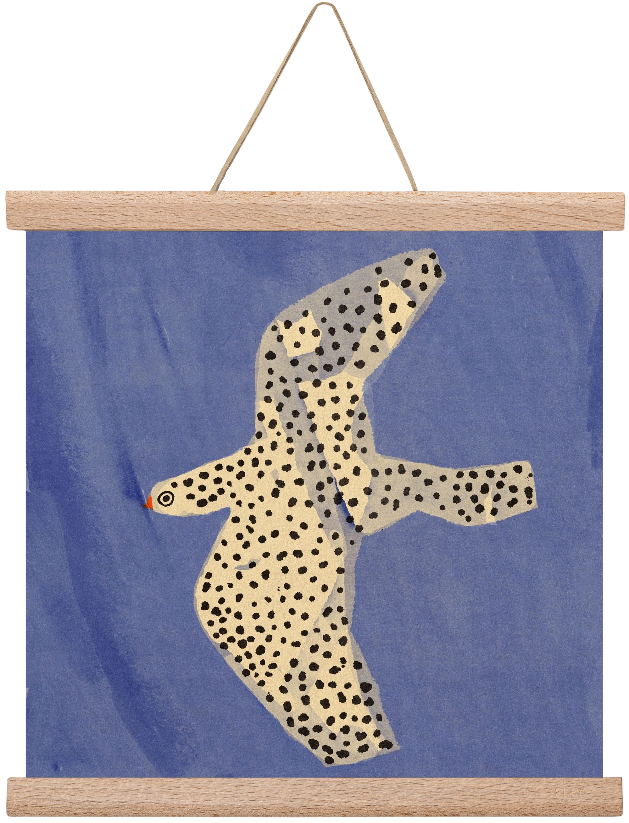 Spotted bird, 30x30 cm (30x30 cm), Tölgy akasztó