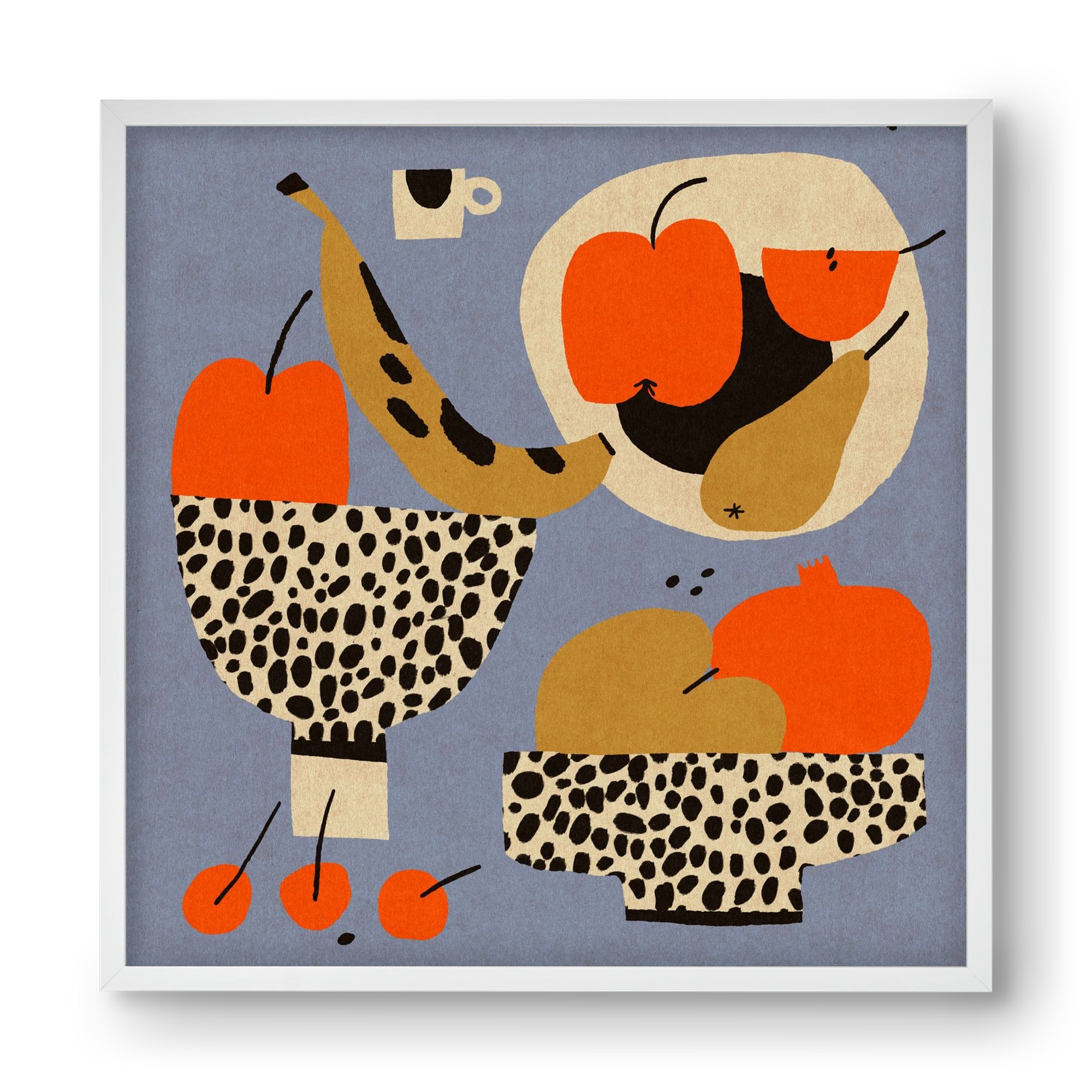 Still life 4., 40x40 cm (40x40 cm), Fehér keret