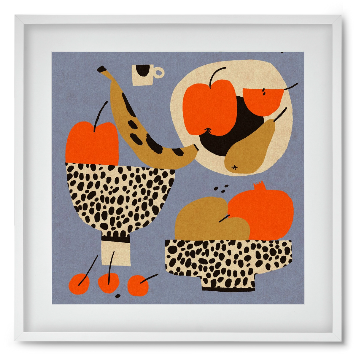 Still life 4., 50x50 cm (40x40 cm), Fehér keret, paszpartuval