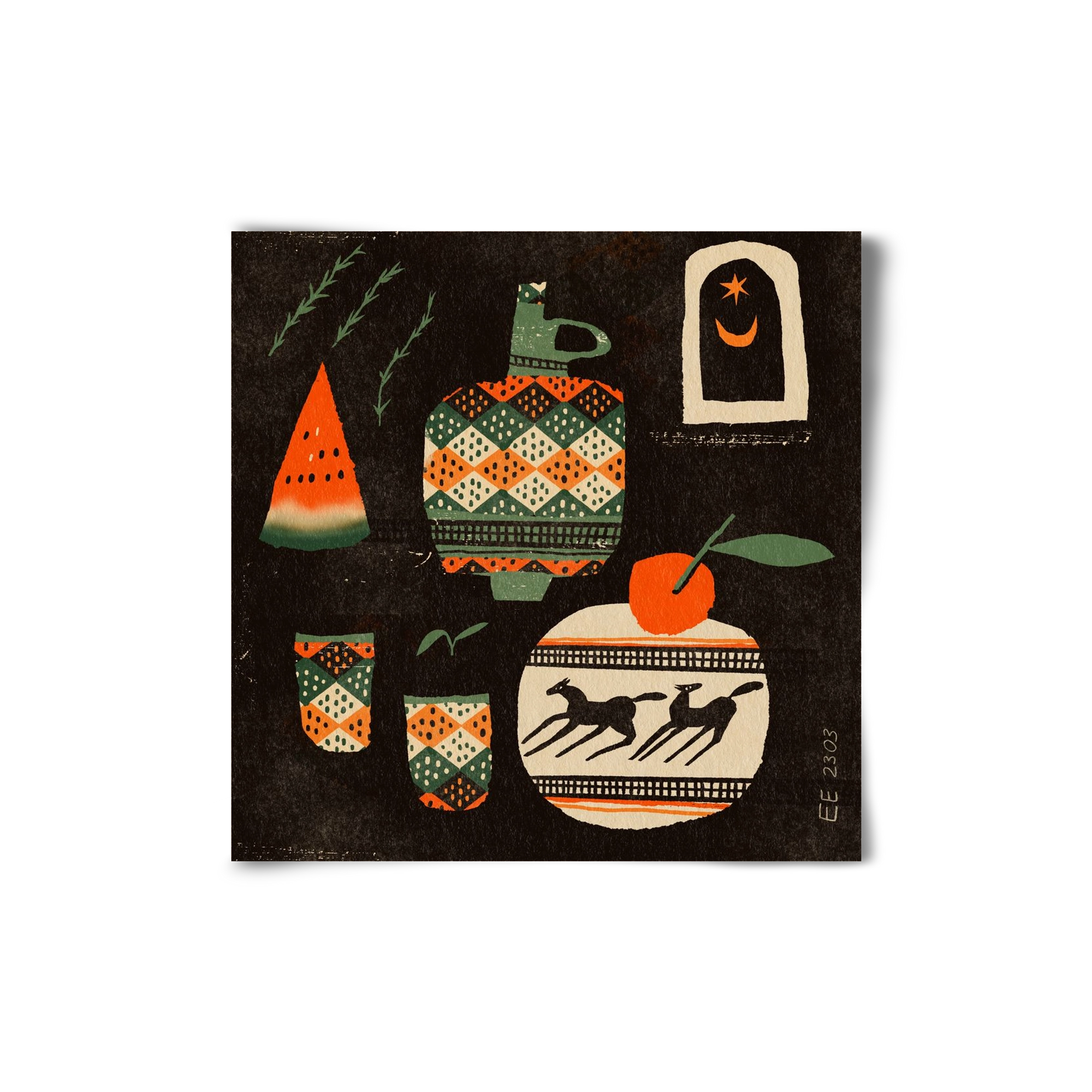 Still life 5., 20x20 cm, Keret nélkül