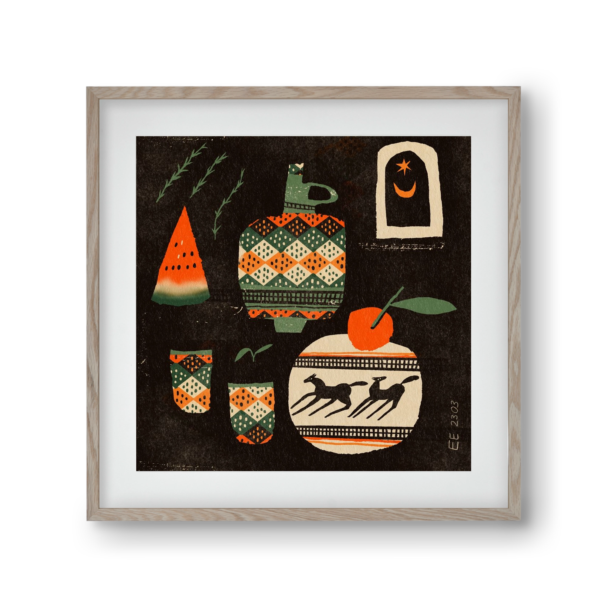 Still life 5., 30x30 cm (20x20 cm), Tölgy keret, paszpartuval