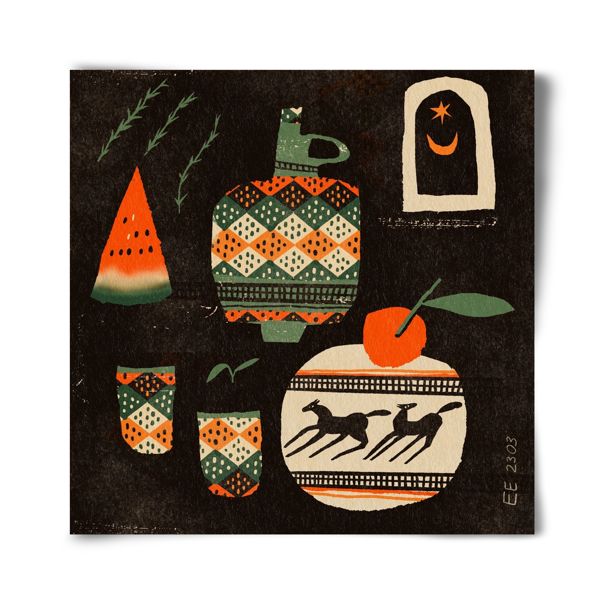 Still life 5., 40x40 cm, Keret nélkül