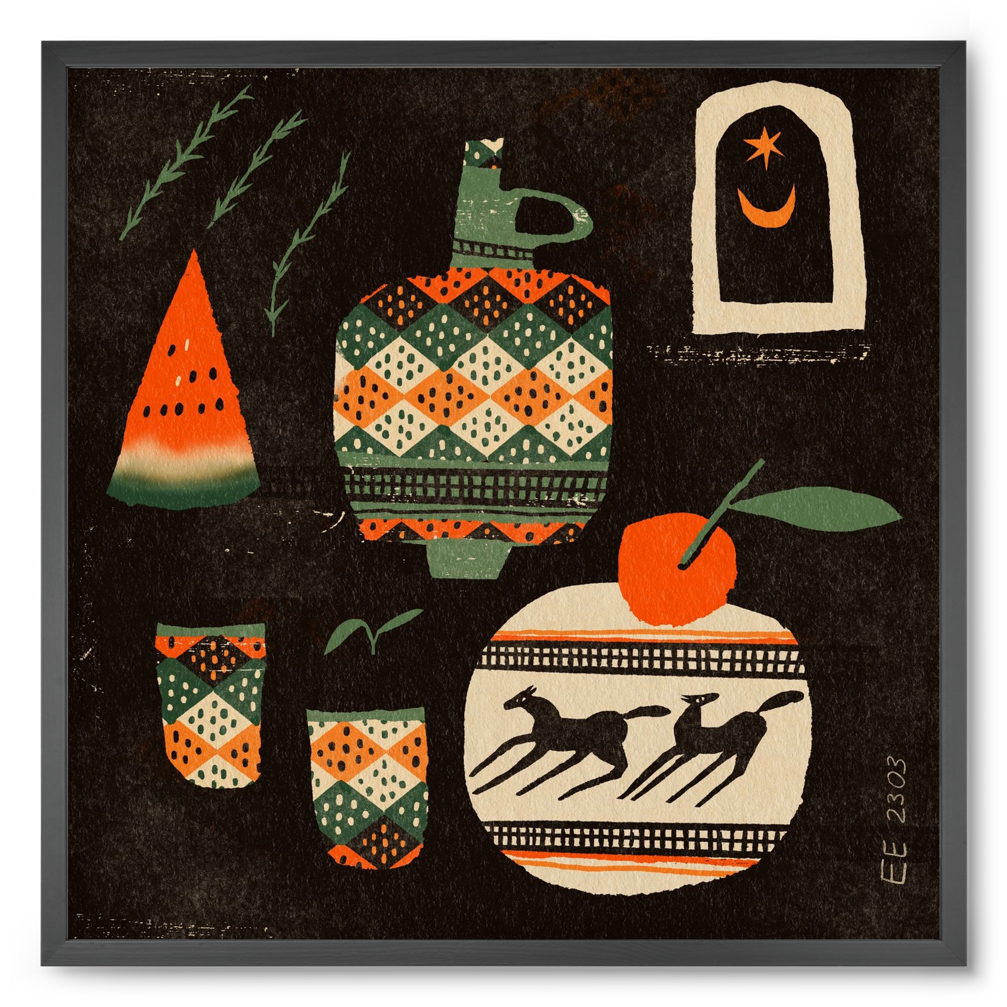 Still life 5., 50x50 cm (50x50 cm), Fekete keret