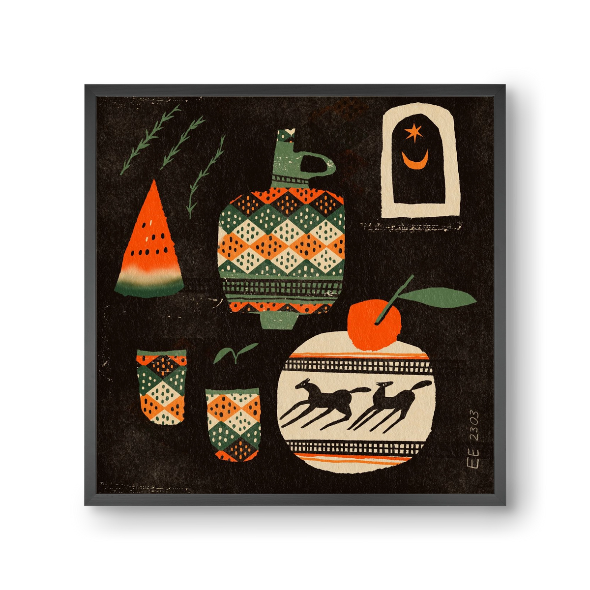 Still life 5., 30x30 cm (30x30 cm), Fekete keret