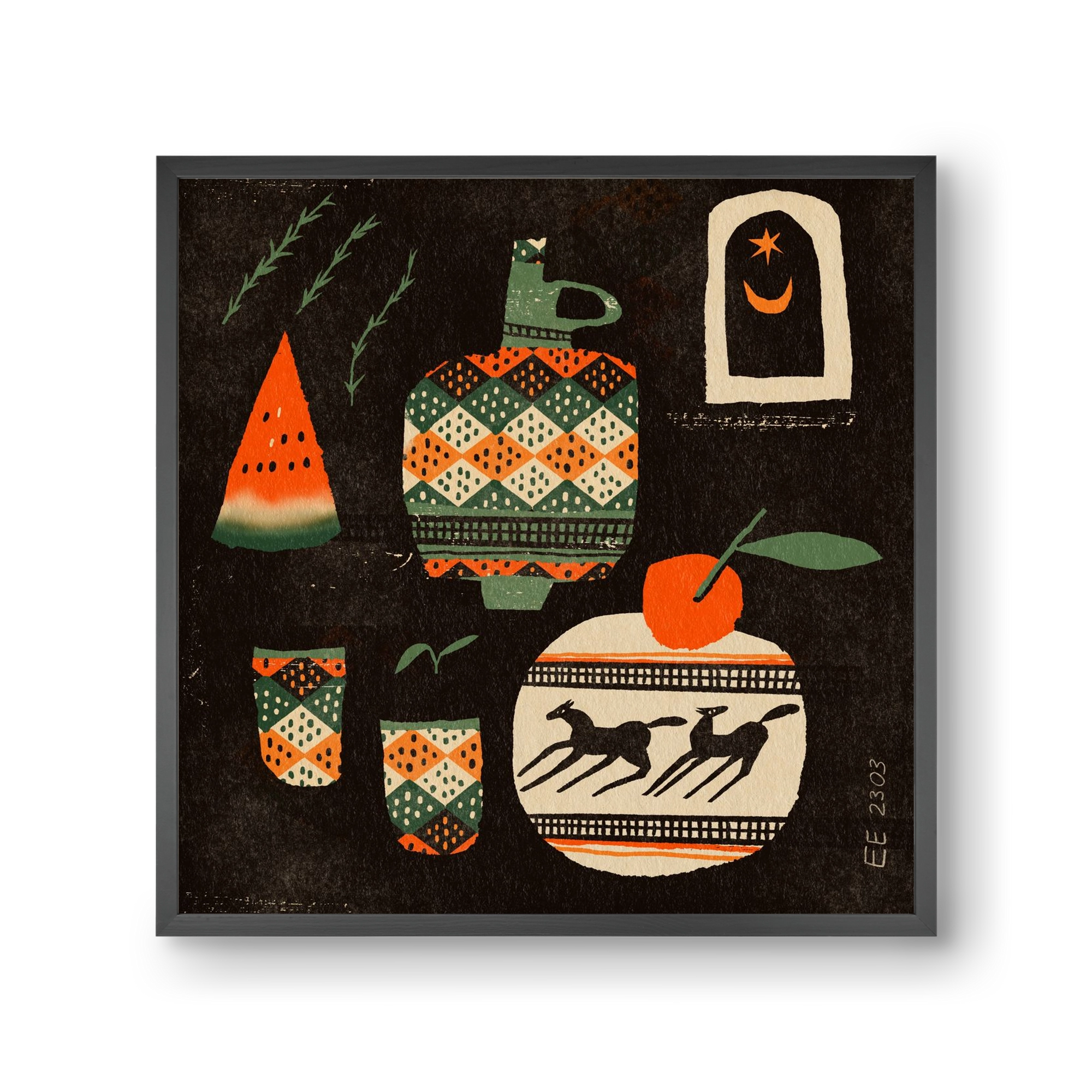 Still life 5., 30x30 cm (30x30 cm), Fekete keret