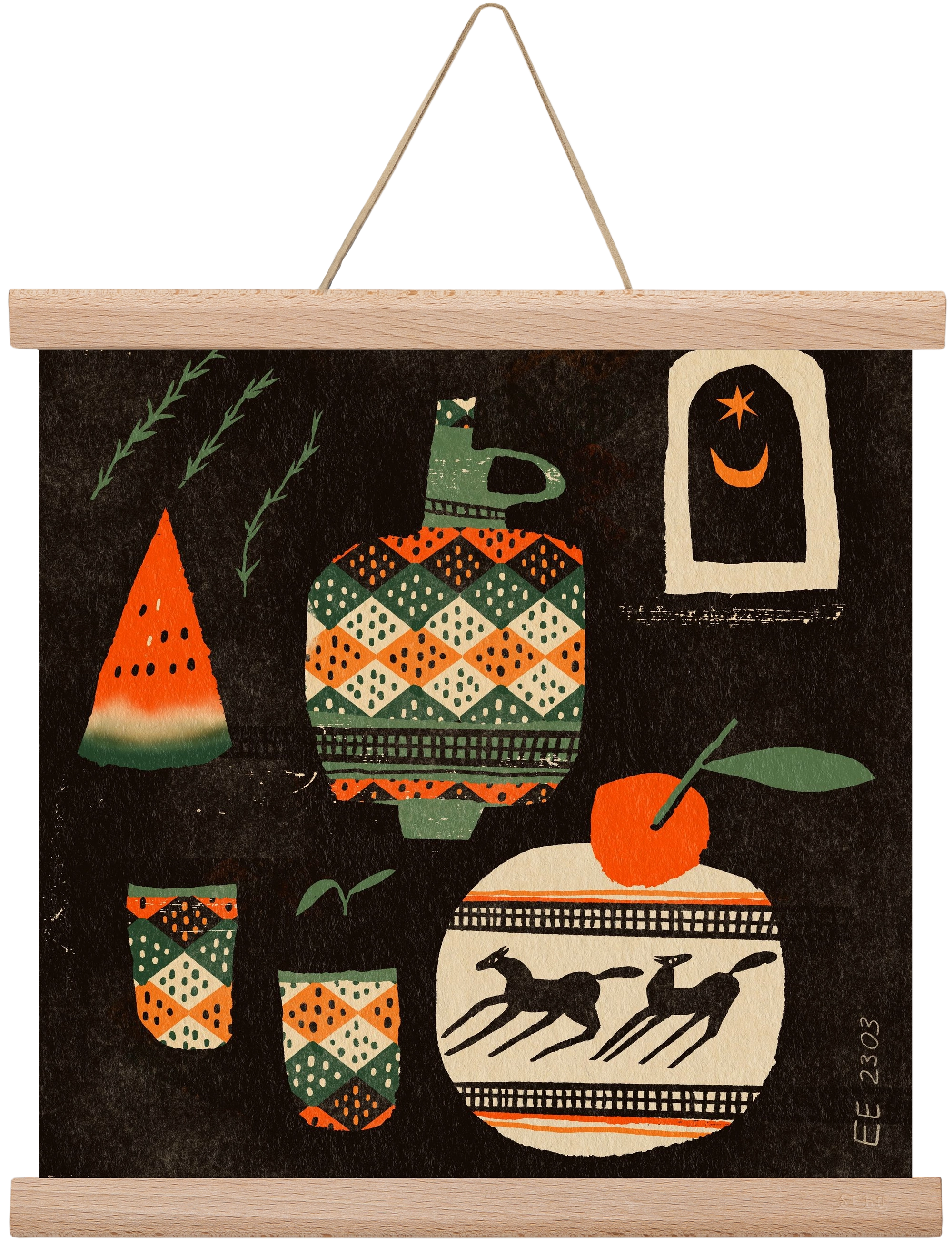 Still life 5., 30x30 cm (30x30 cm), Tölgy akasztó