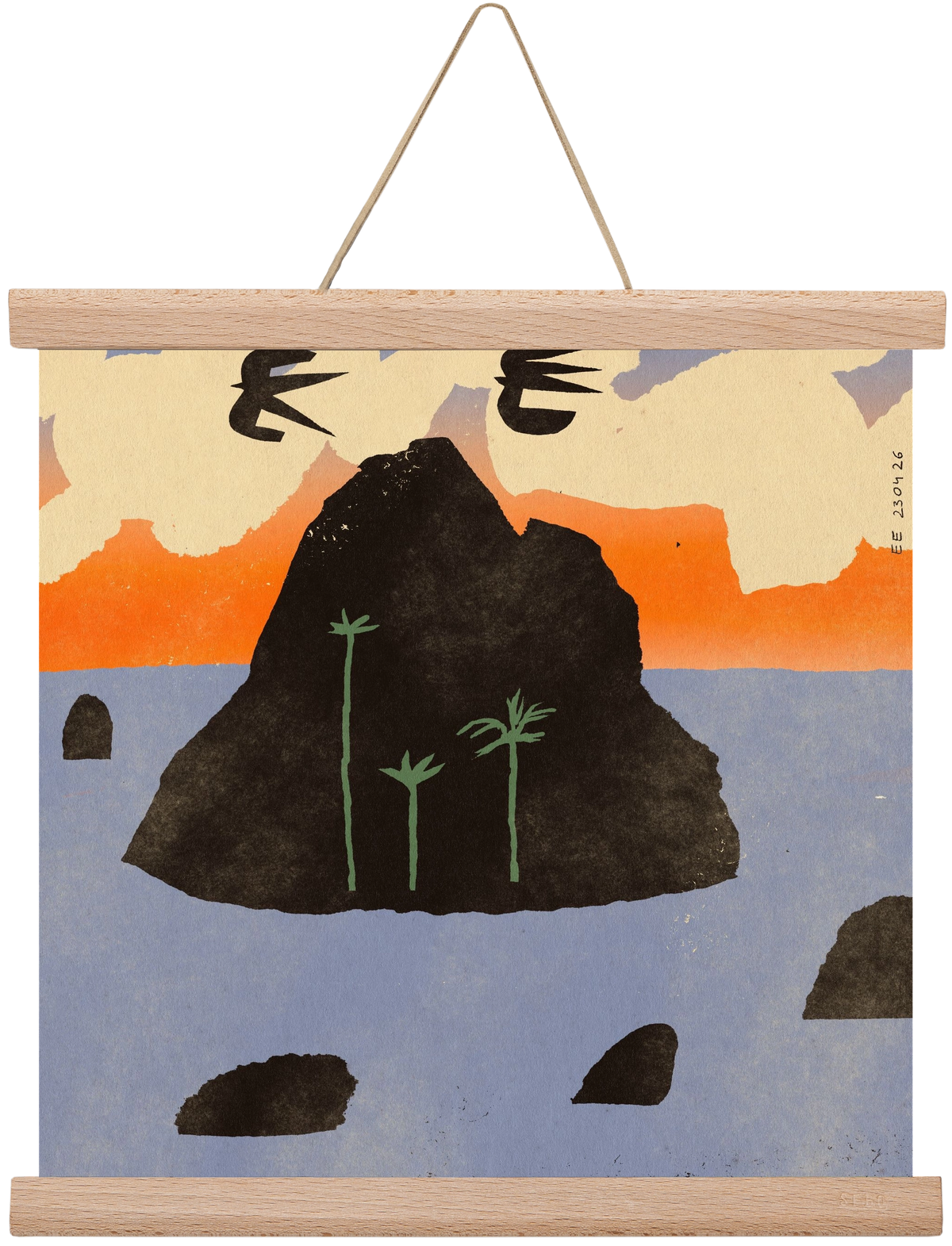 Stromboli, 30x30 cm (30x30 cm), Tölgy akasztó