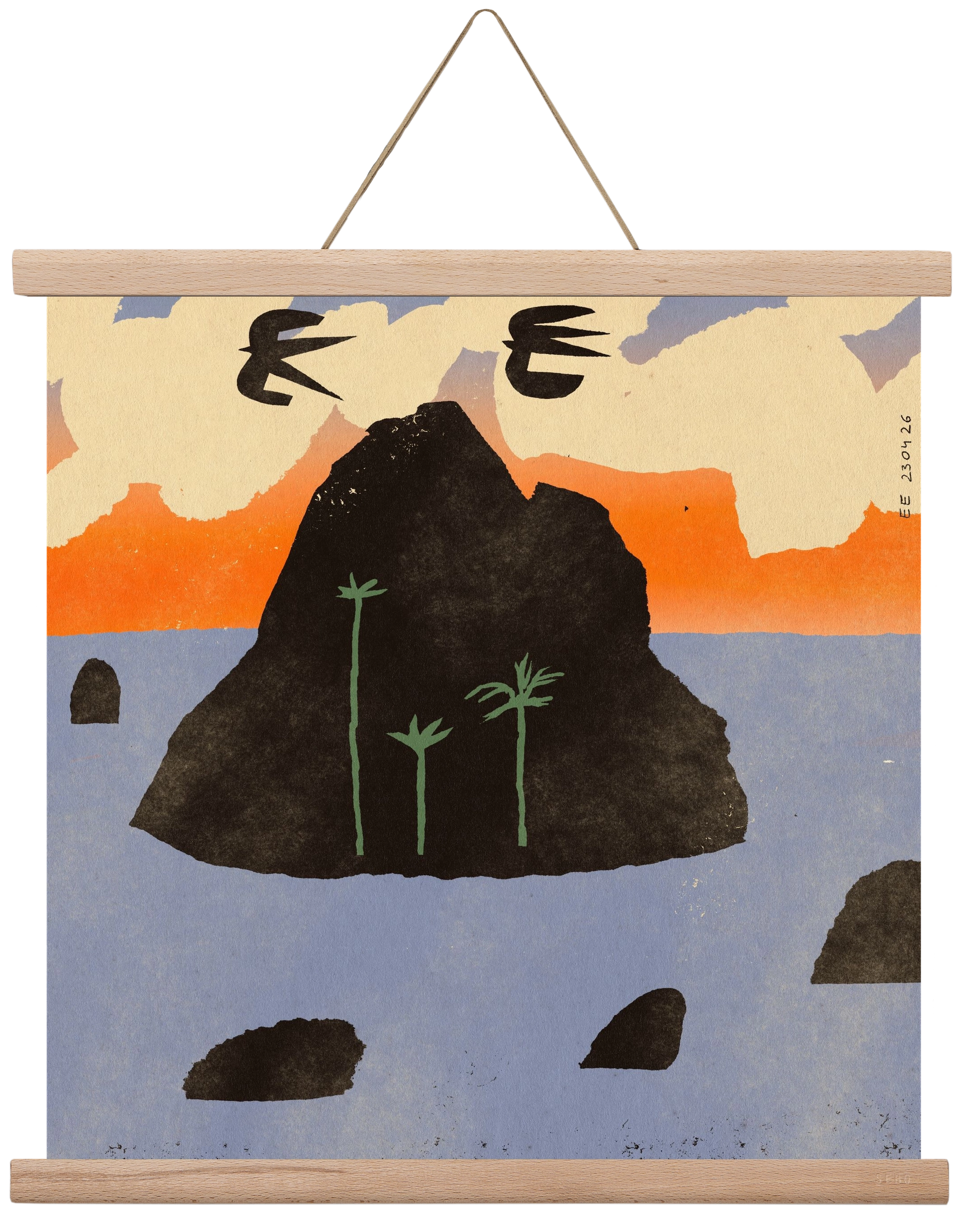 Stromboli, 40x40 cm (40x40 cm), Tölgy akasztó