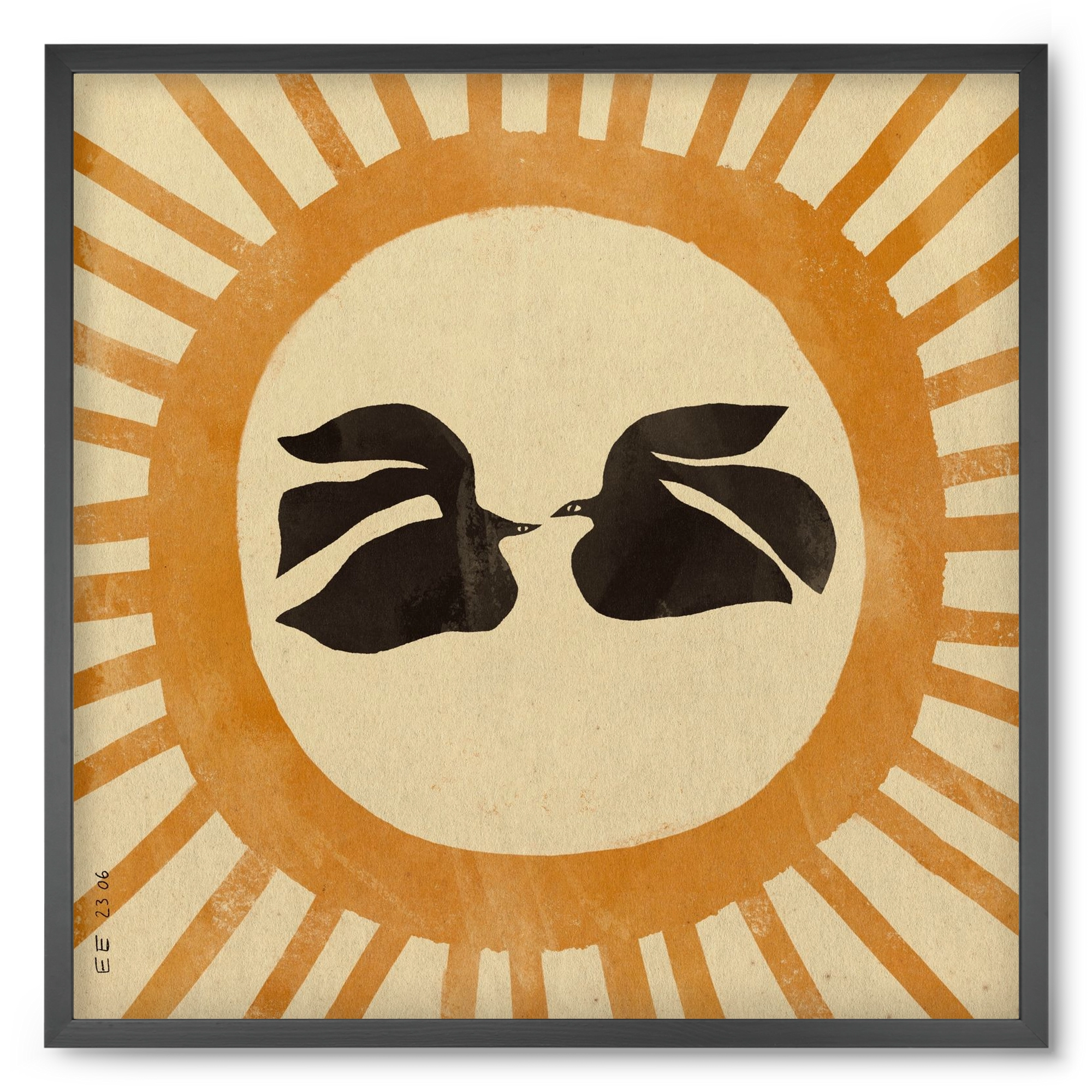 Summer solstice, 50x50 cm (50x50 cm), Fekete keret