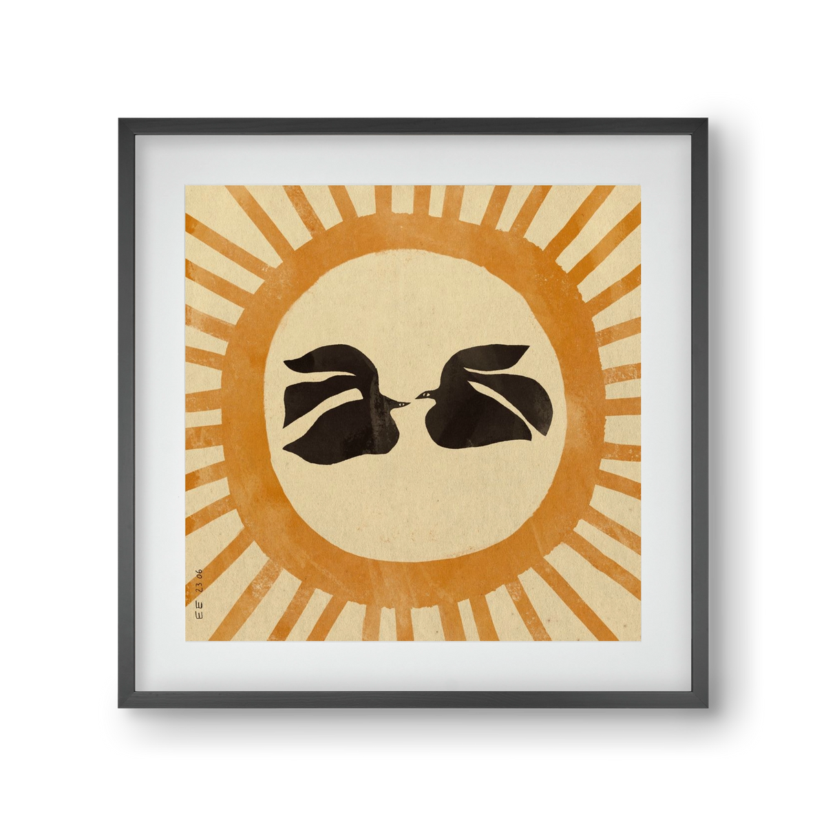 Summer solstice, 30x30 cm (20x20 cm), Fekete keret, paszpartuval