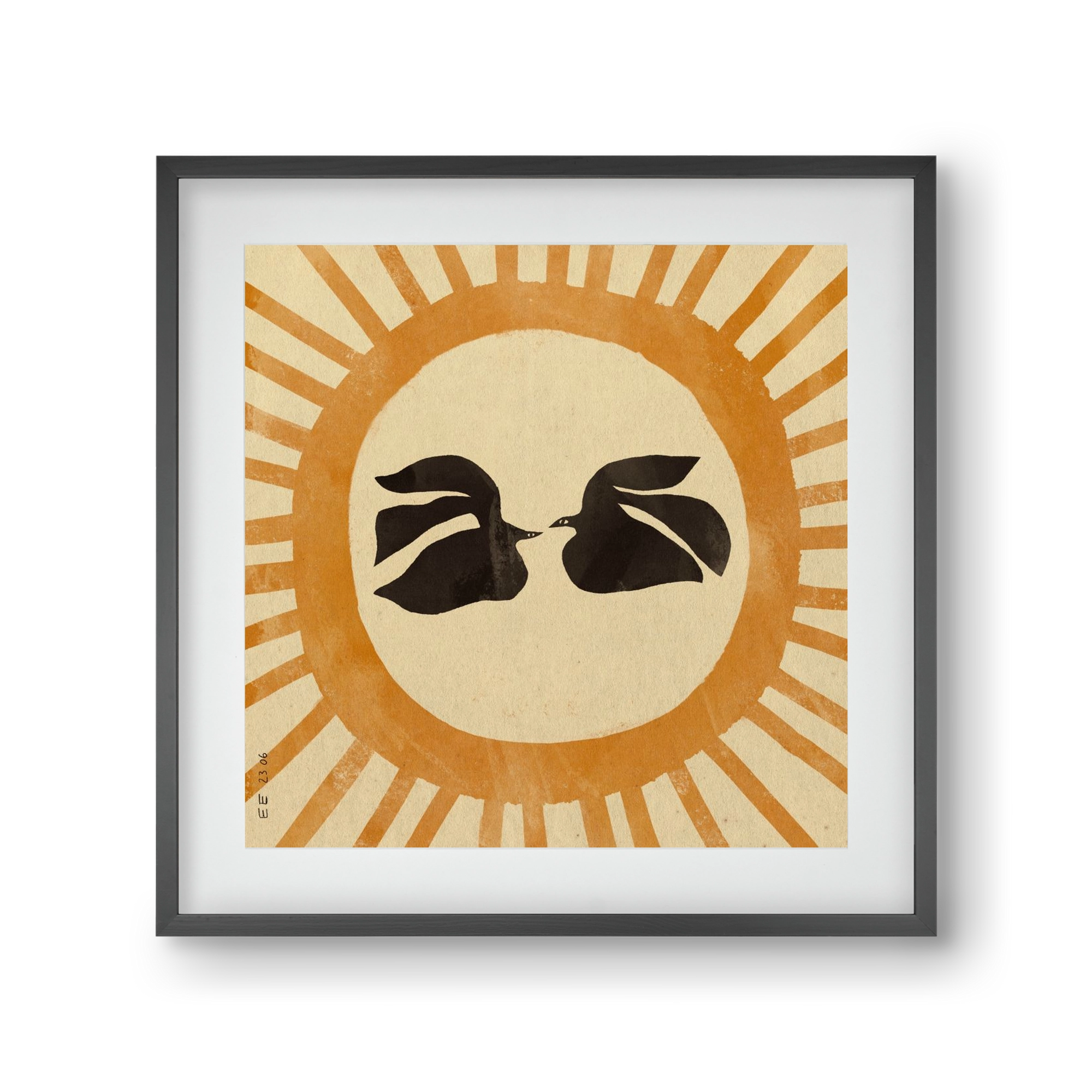 Summer solstice, 30x30 cm (20x20 cm), Fekete keret, paszpartuval