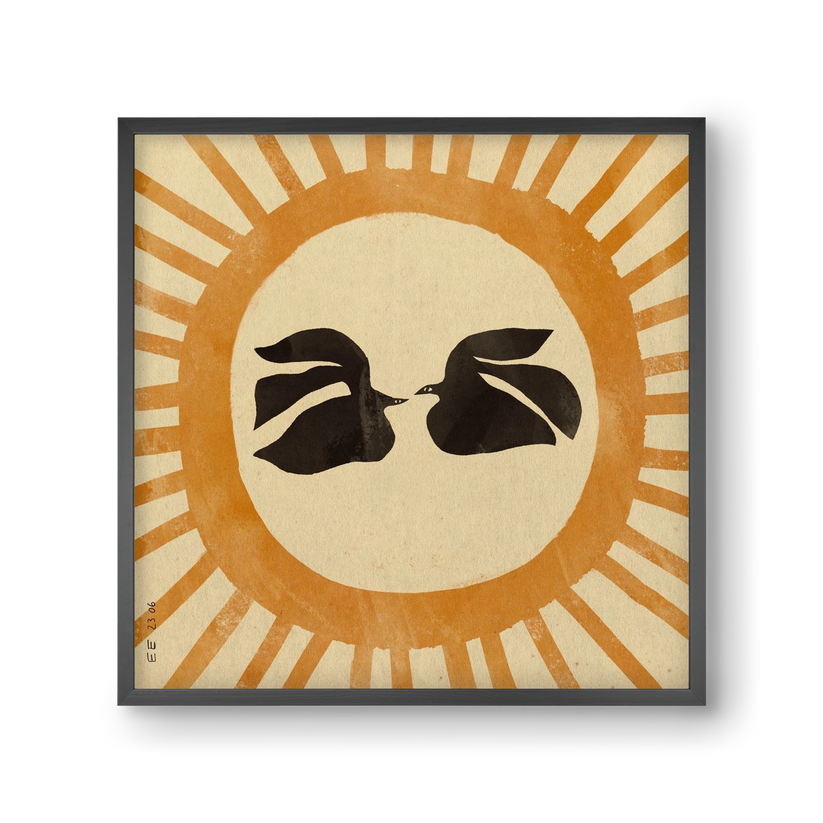 Summer solstice, 30x30 cm (30x30 cm), Fekete keret