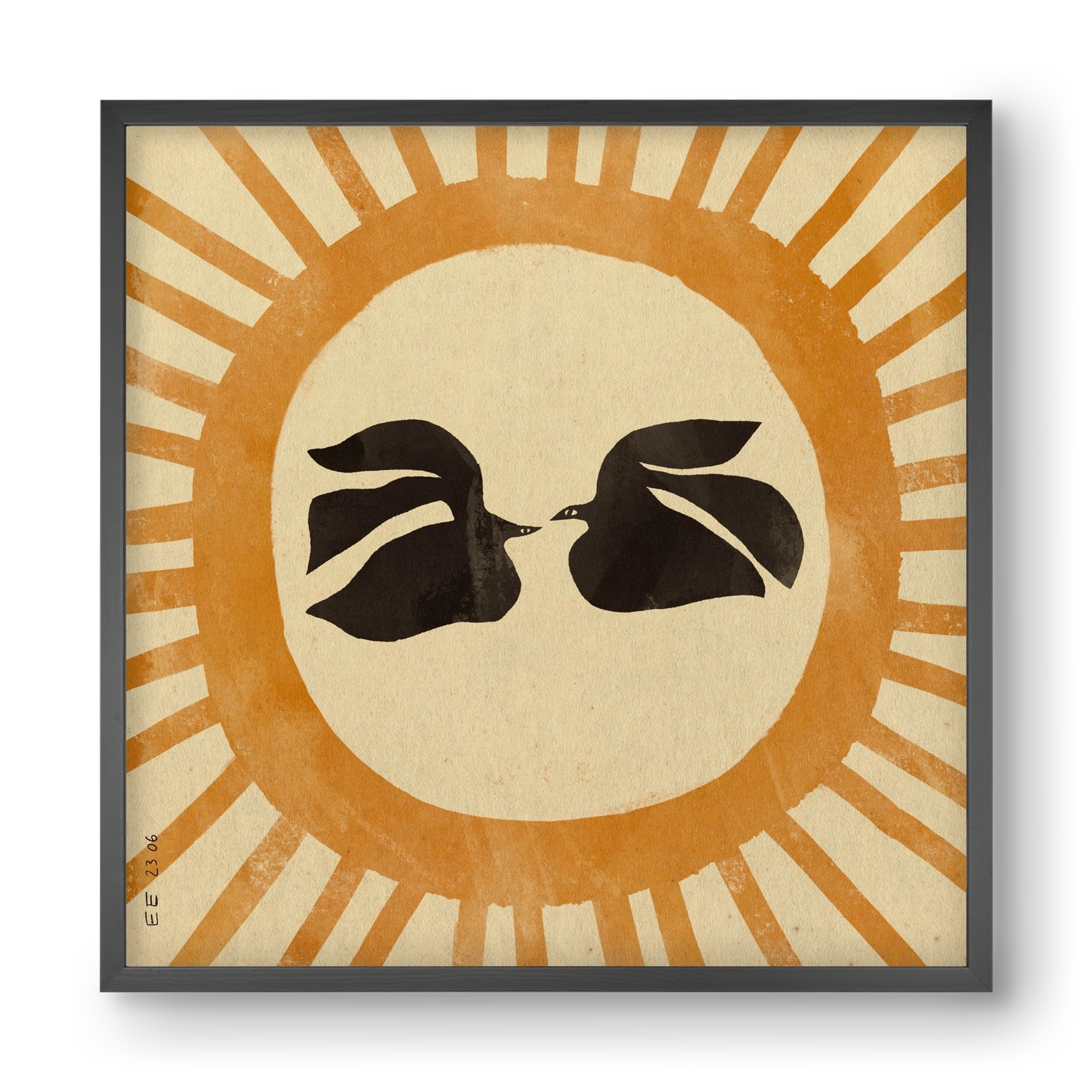 Summer solstice, 40x40 cm (40x40 cm), Fekete keret