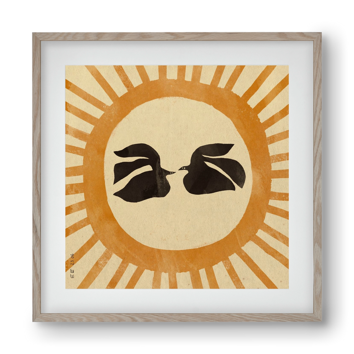 Summer solstice, 40x40 cm (30x30 cm), Tölgy keret, paszpartuval