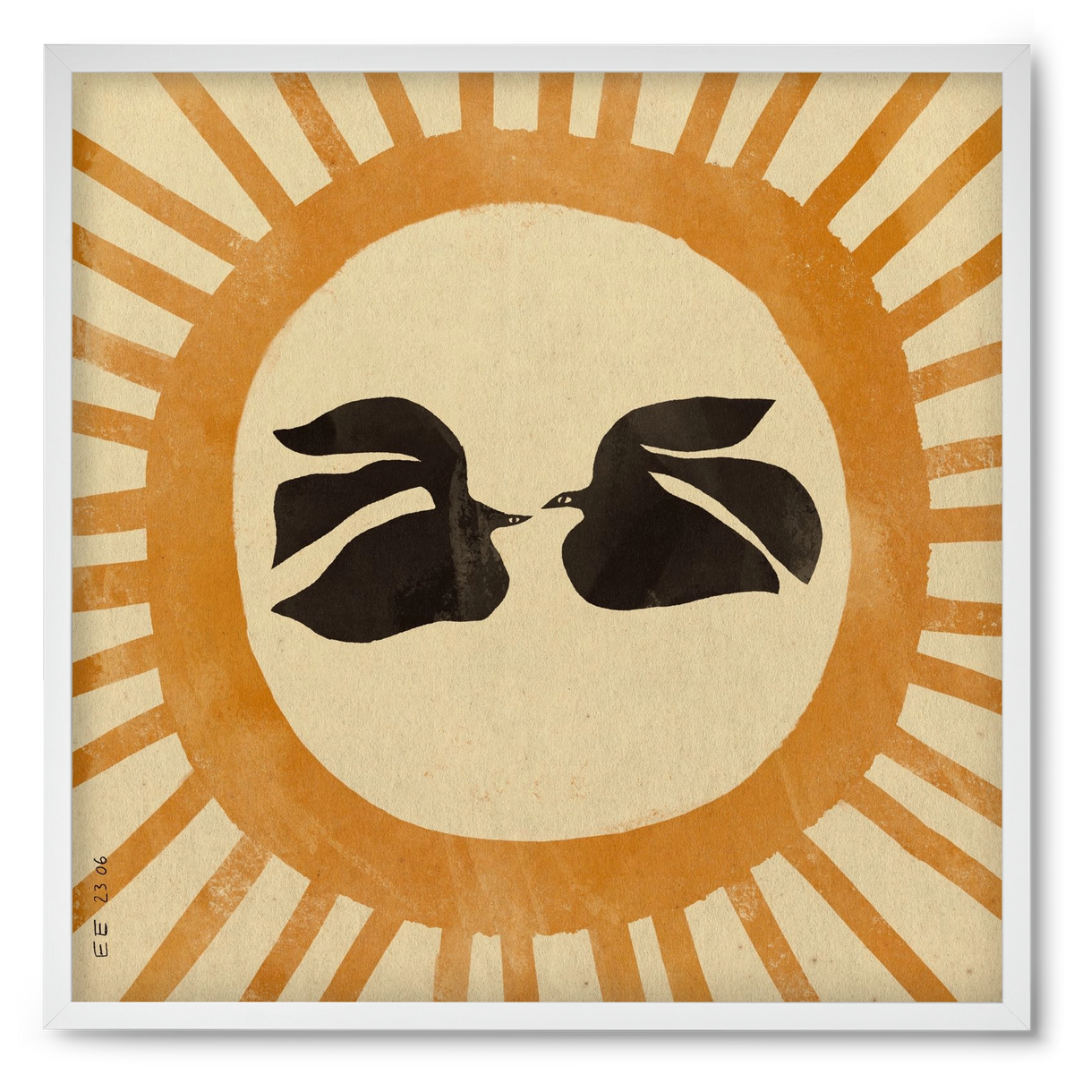 Summer solstice, 50x50 cm (50x50 cm), Fehér keret