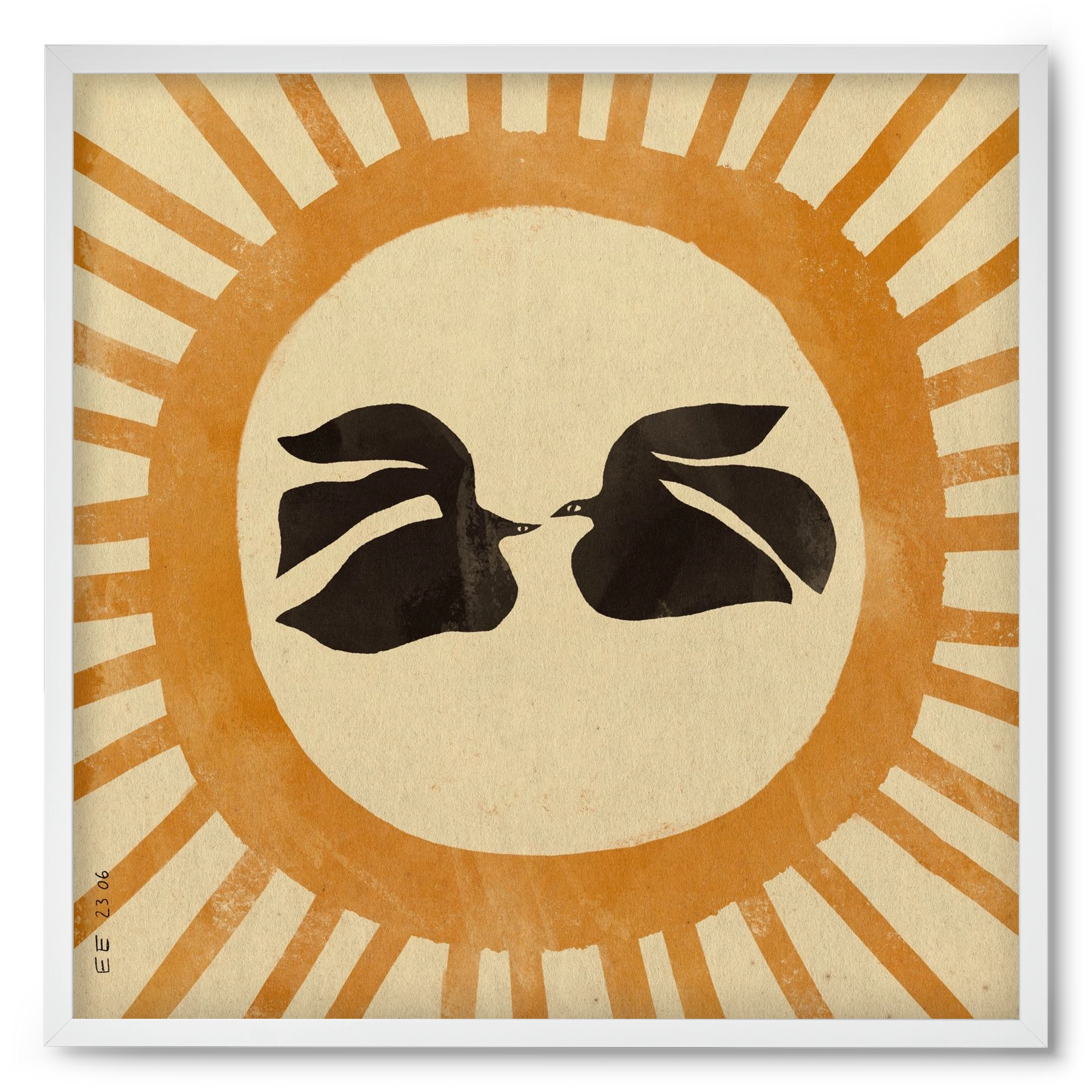 Summer solstice, 50x50 cm (50x50 cm), Fehér keret