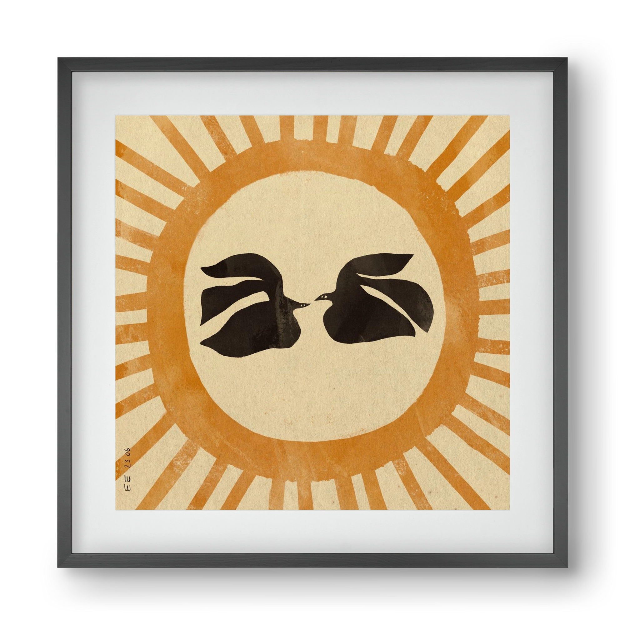 Summer solstice, 40x40 cm (30x30 cm), Fekete keret, paszpartuval