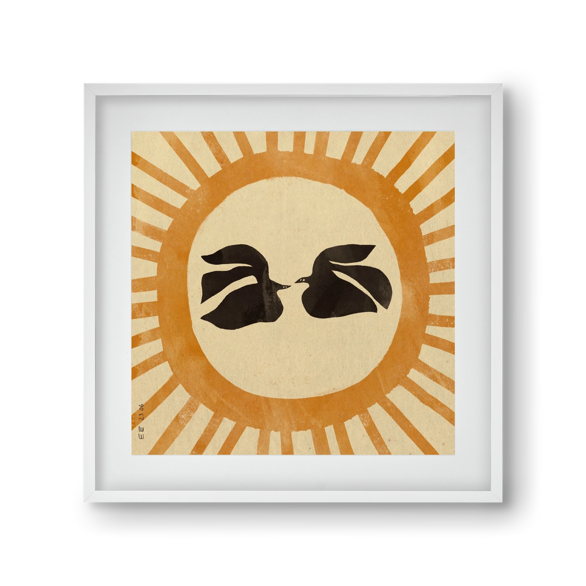 Summer solstice, 30x30 cm (20x20 cm), Fehér keret, paszpartuval