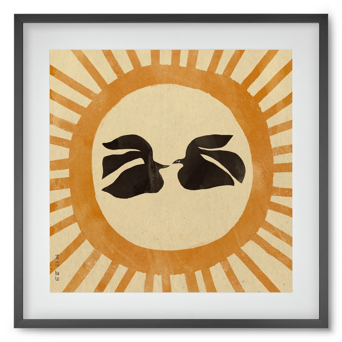 Summer solstice, 50x50 cm (40x40 cm), Fekete keret, paszpartuval