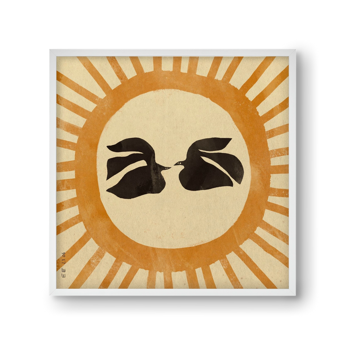 Summer solstice, 30x30 cm (30x30 cm), Fehér keret