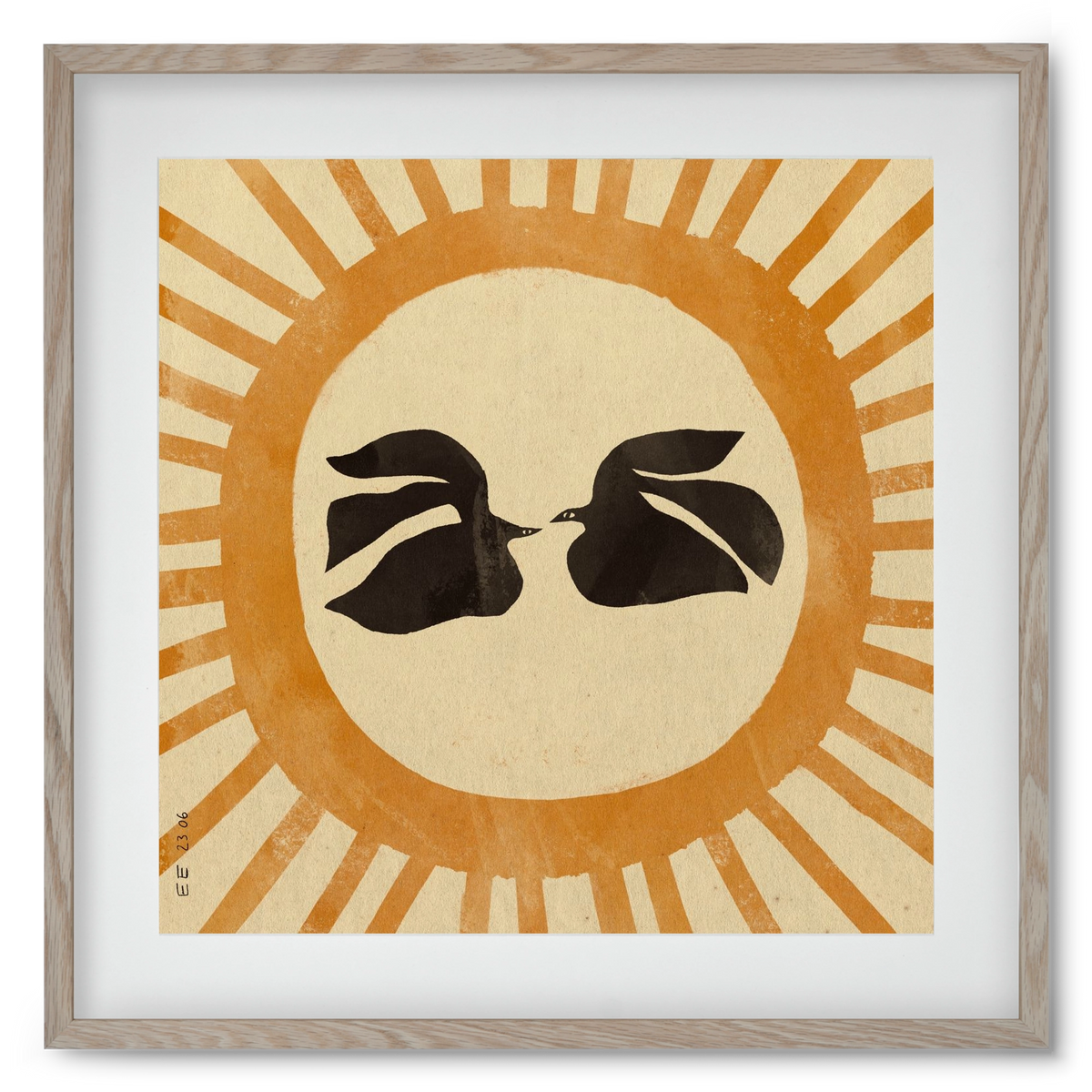 Summer solstice, 50x50 cm (40x40 cm), Tölgy keret, paszpartuval