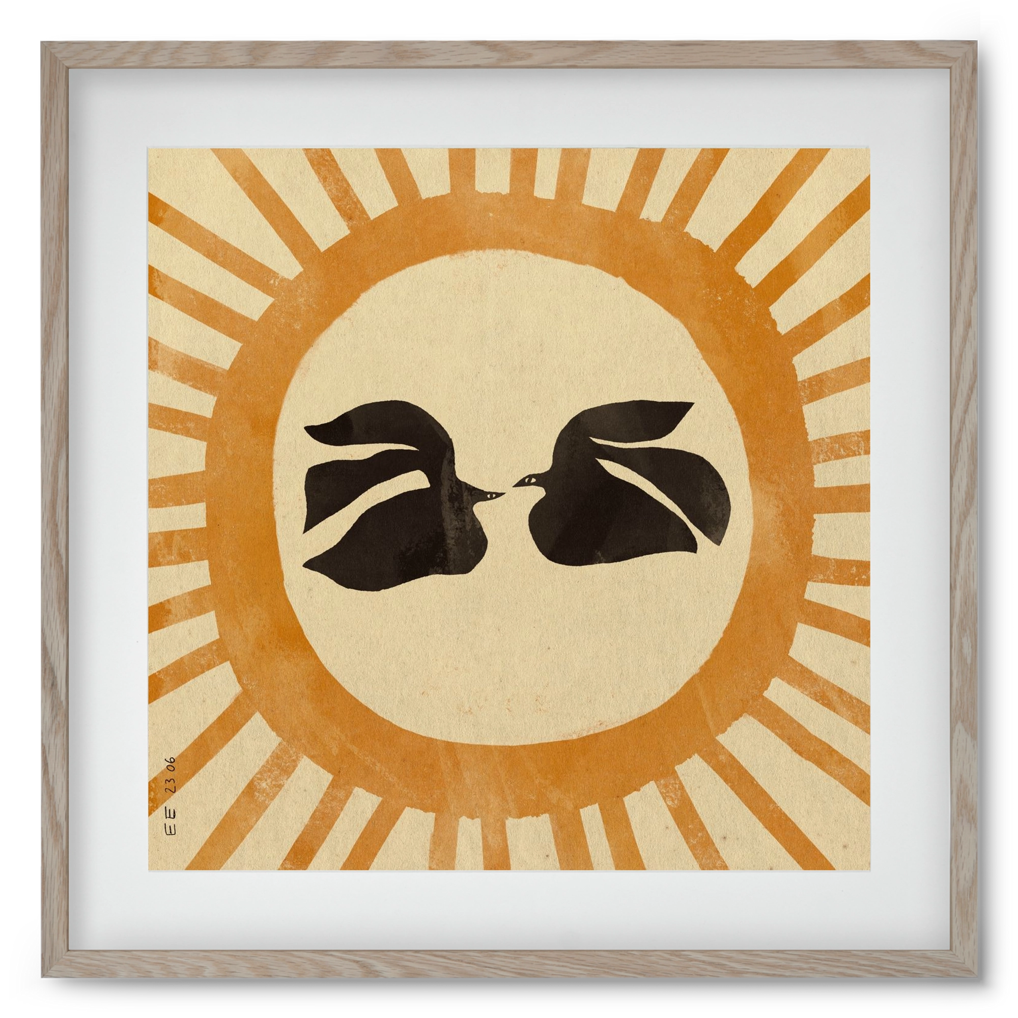 Summer solstice, 50x50 cm (40x40 cm), Tölgy keret, paszpartuval