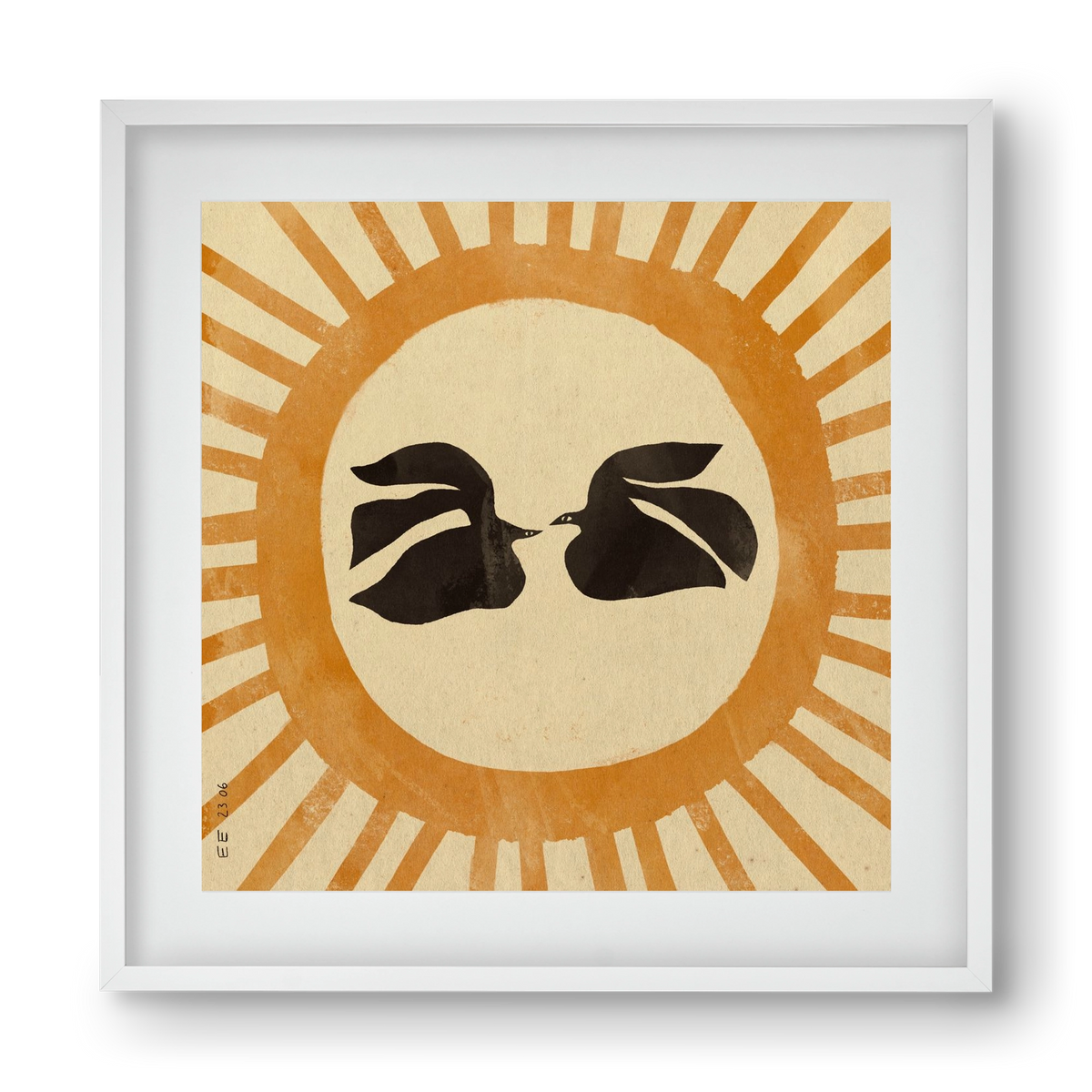 Summer solstice, 40x40 cm (30x30 cm), Fehér keret, paszpartuval