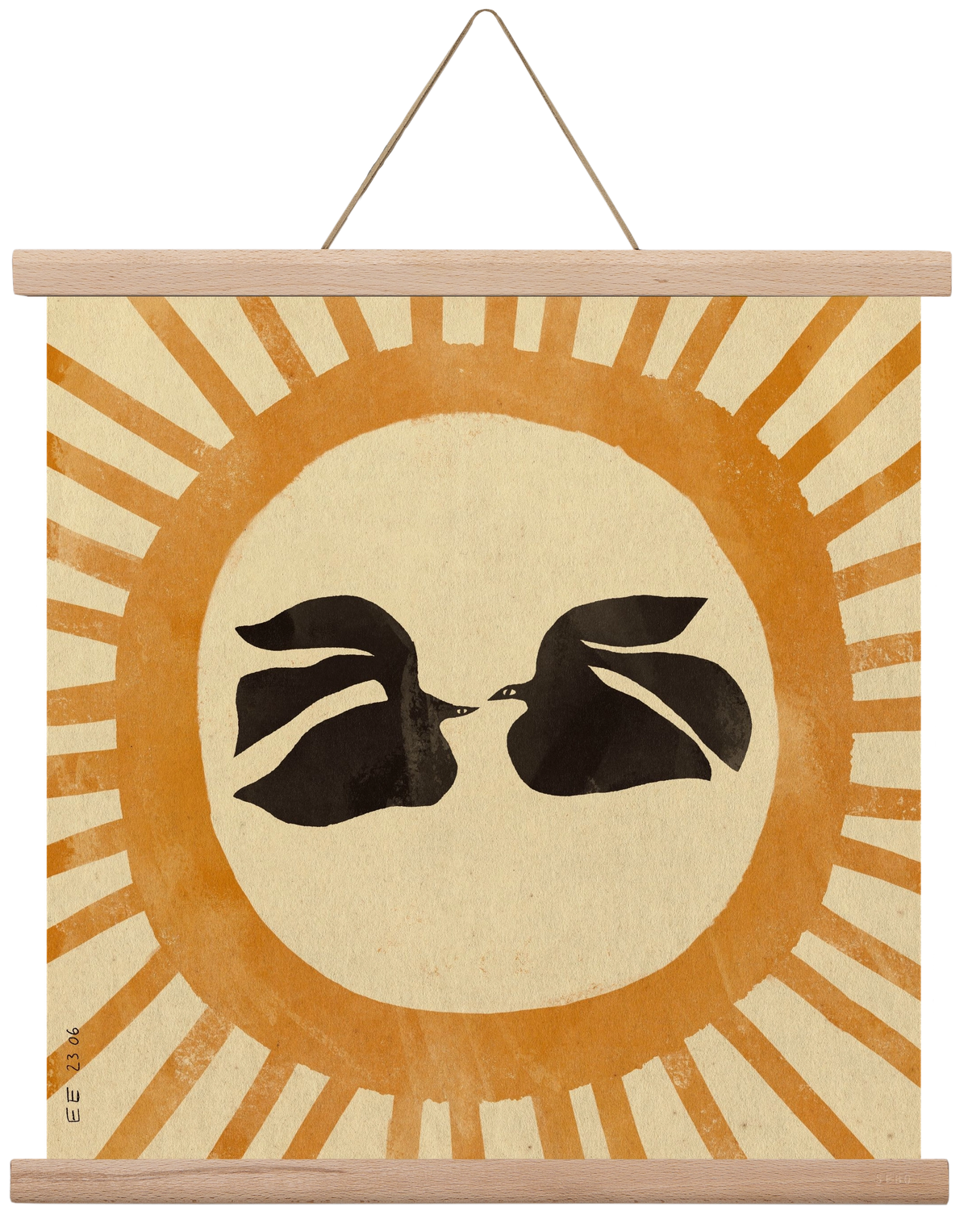 Summer solstice, 40x40 cm (40x40 cm), Tölgy akasztó