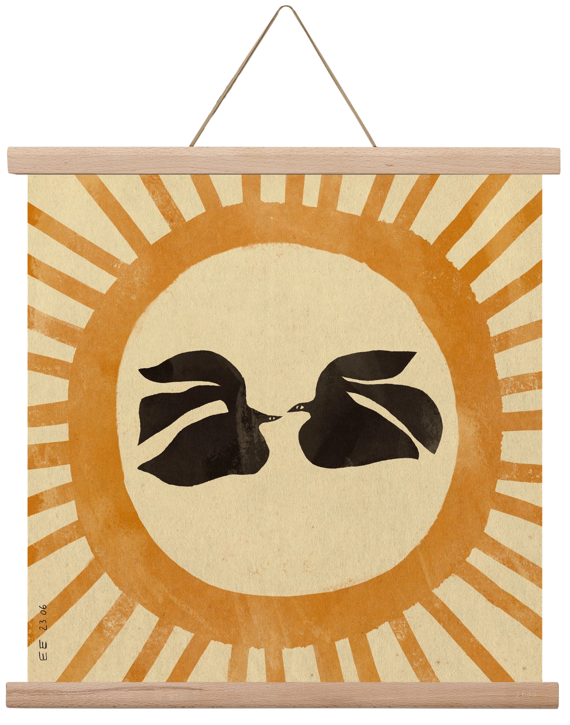 Summer solstice, 40x40 cm (40x40 cm), Tölgy akasztó