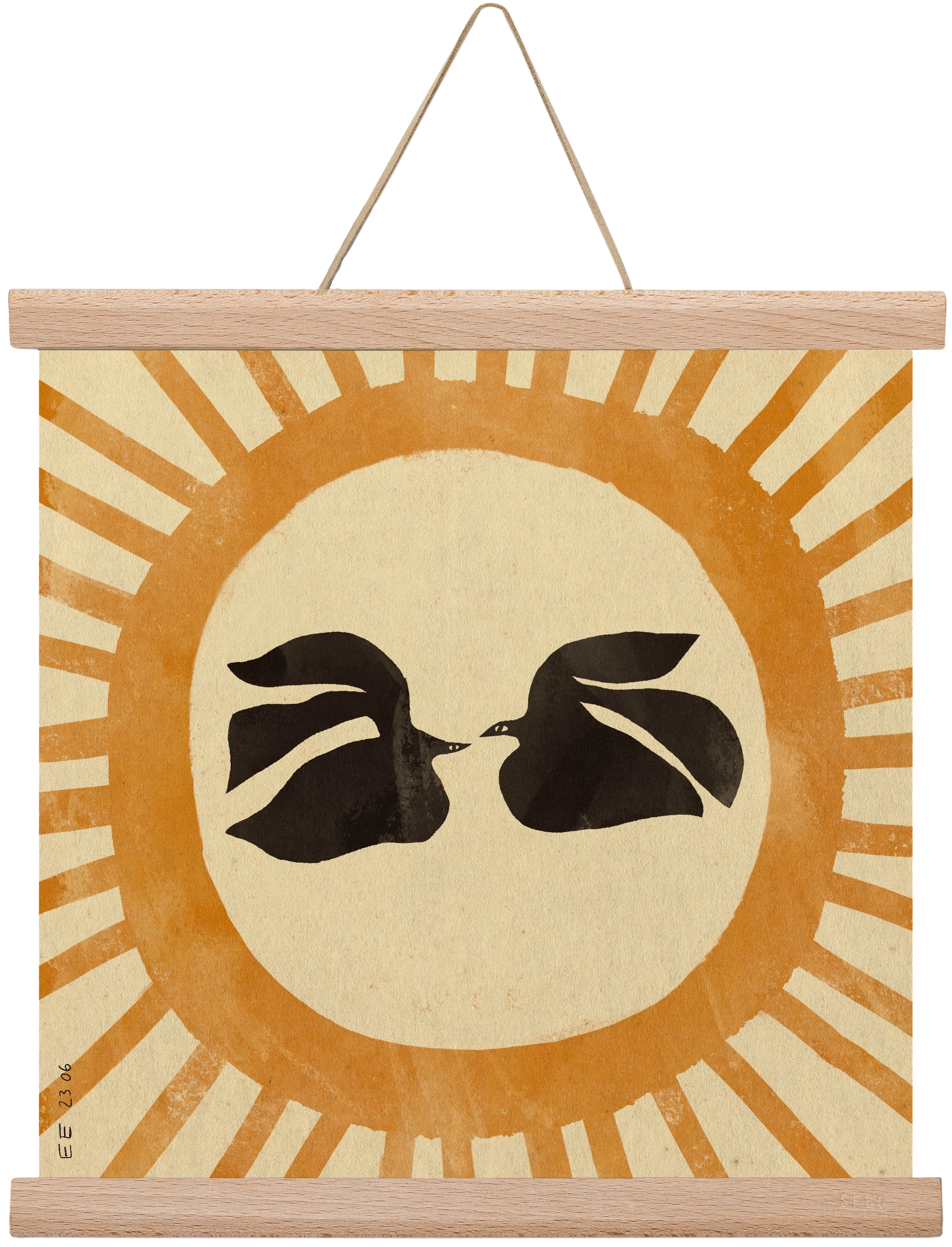 Summer solstice, 30x30 cm (30x30 cm), Tölgy akasztó