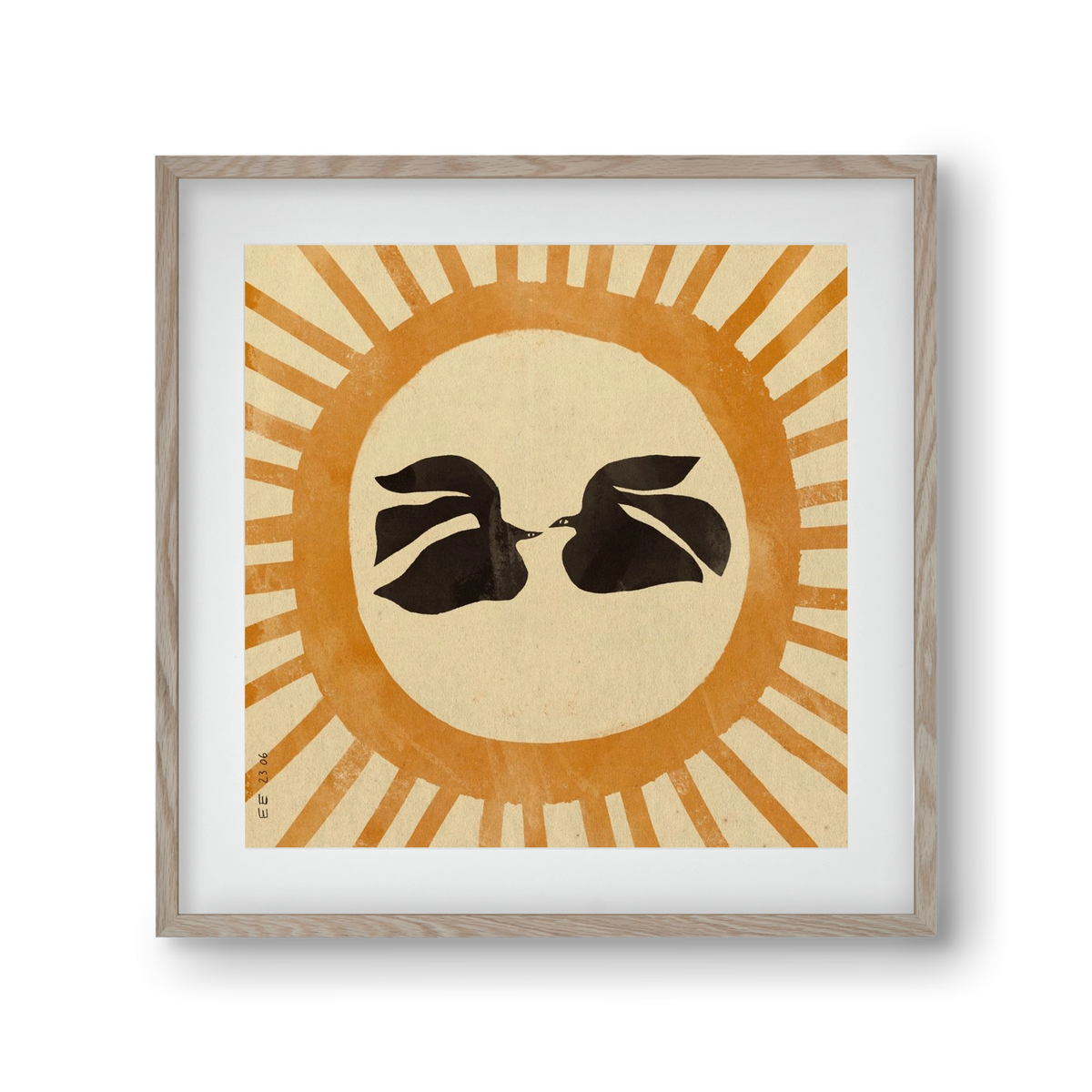 Summer solstice, 30x30 cm (20x20 cm), Tölgy keret, paszpartuval