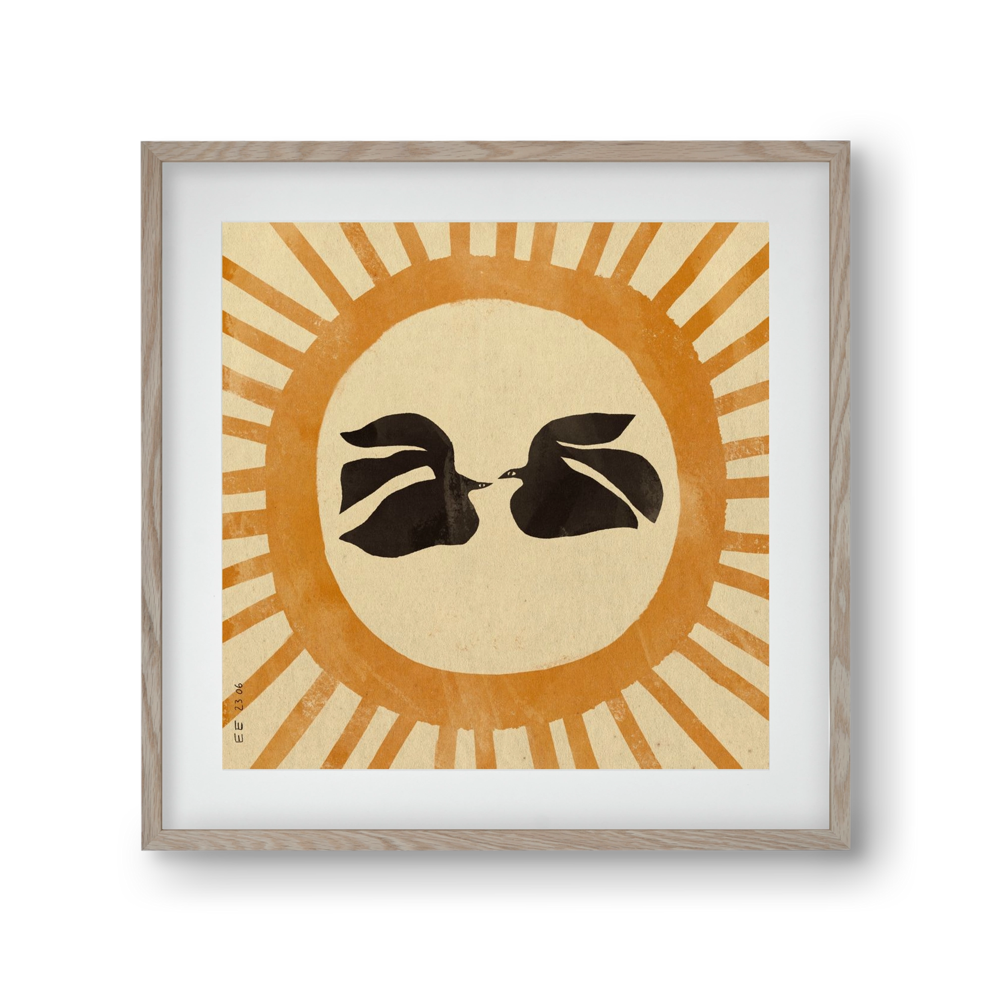 Summer solstice, 30x30 cm (20x20 cm), Tölgy keret, paszpartuval