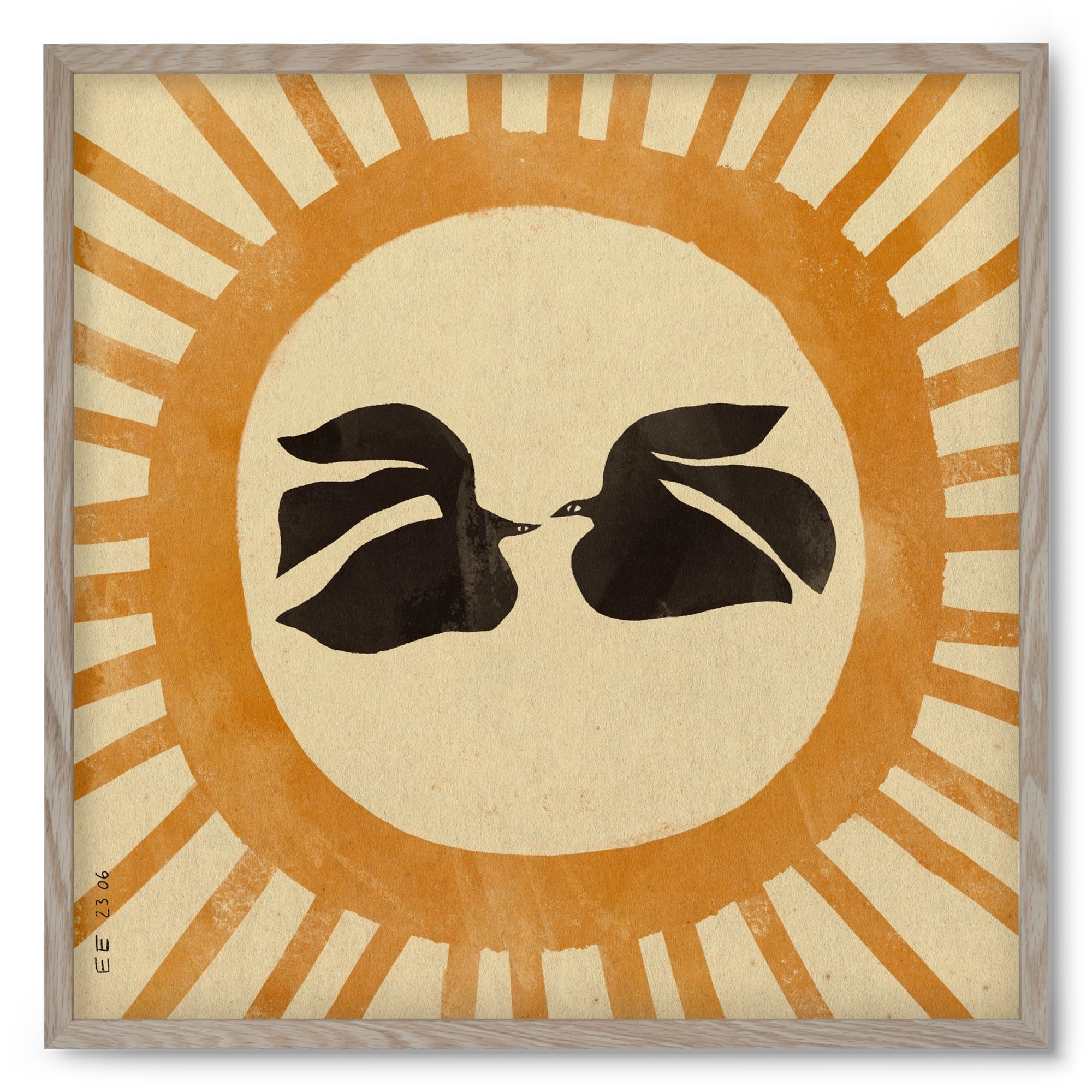 Summer solstice, 50x50 cm (50x50 cm), Tölgy keret