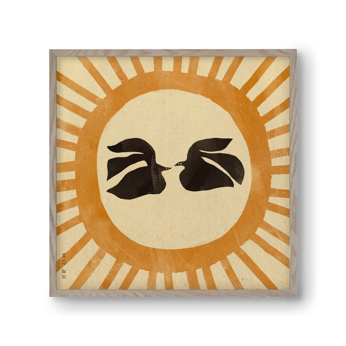 Summer solstice, 30x30 cm (30x30 cm), Tölgy keret