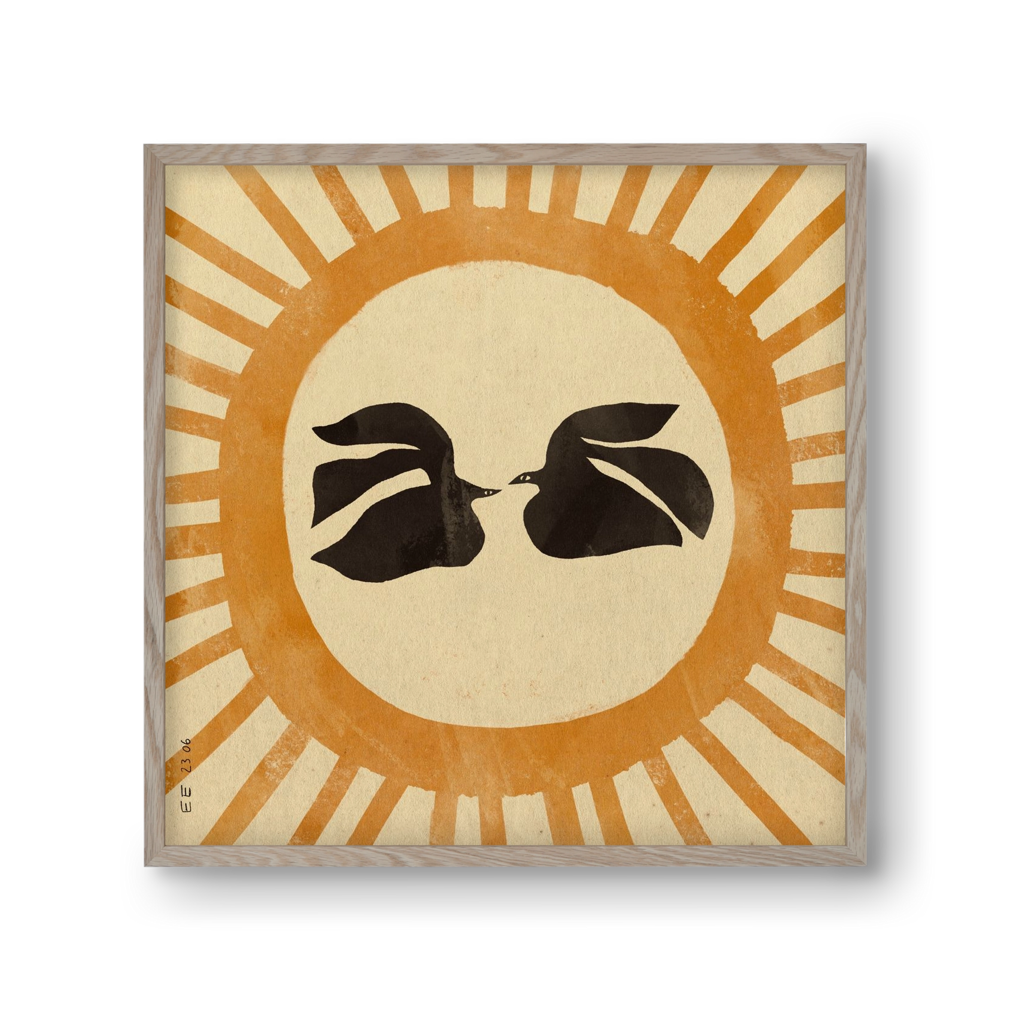 Summer solstice, 30x30 cm (30x30 cm), Tölgy keret