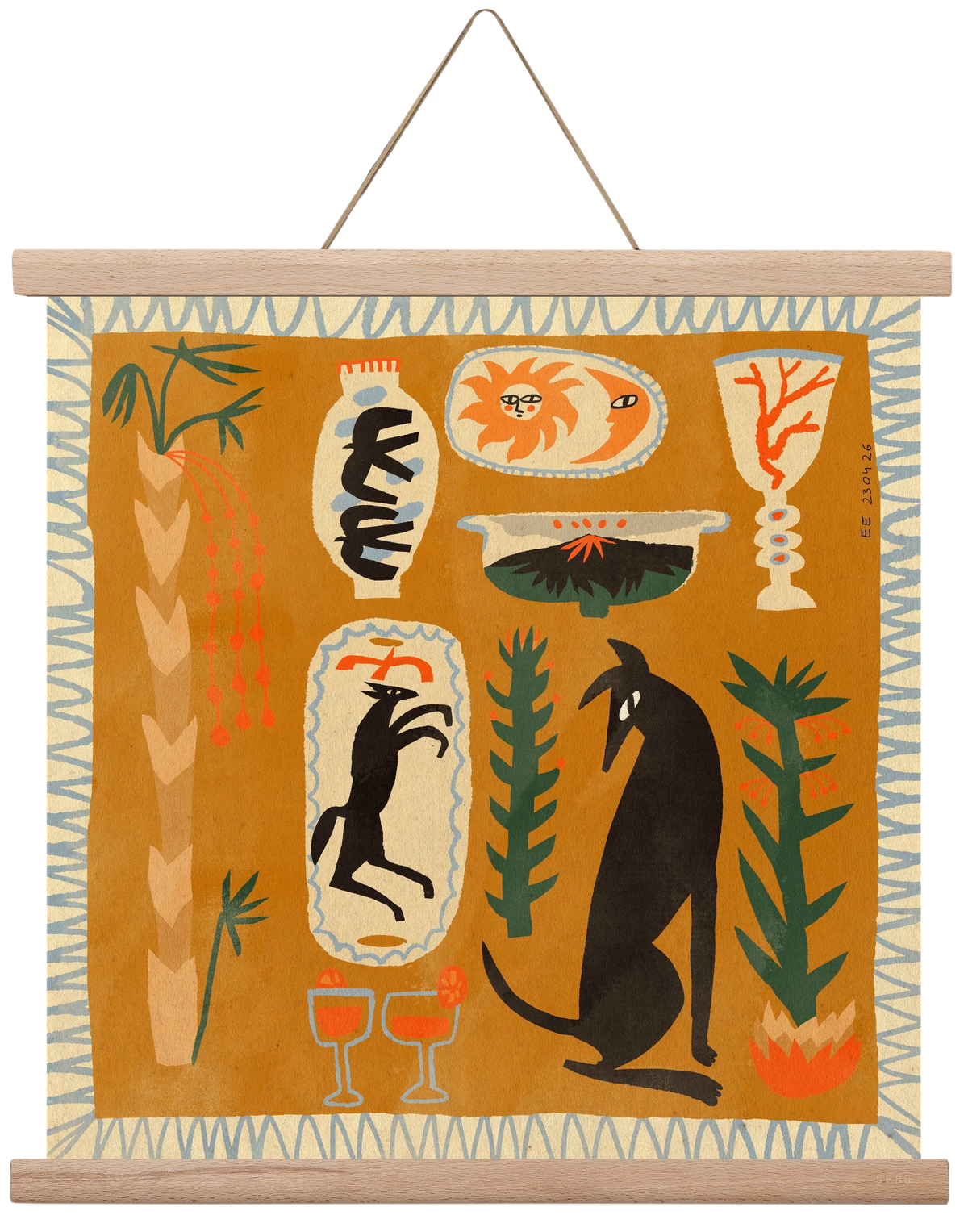 Palermo, 40x40 cm (40x40 cm), Tölgy akasztó