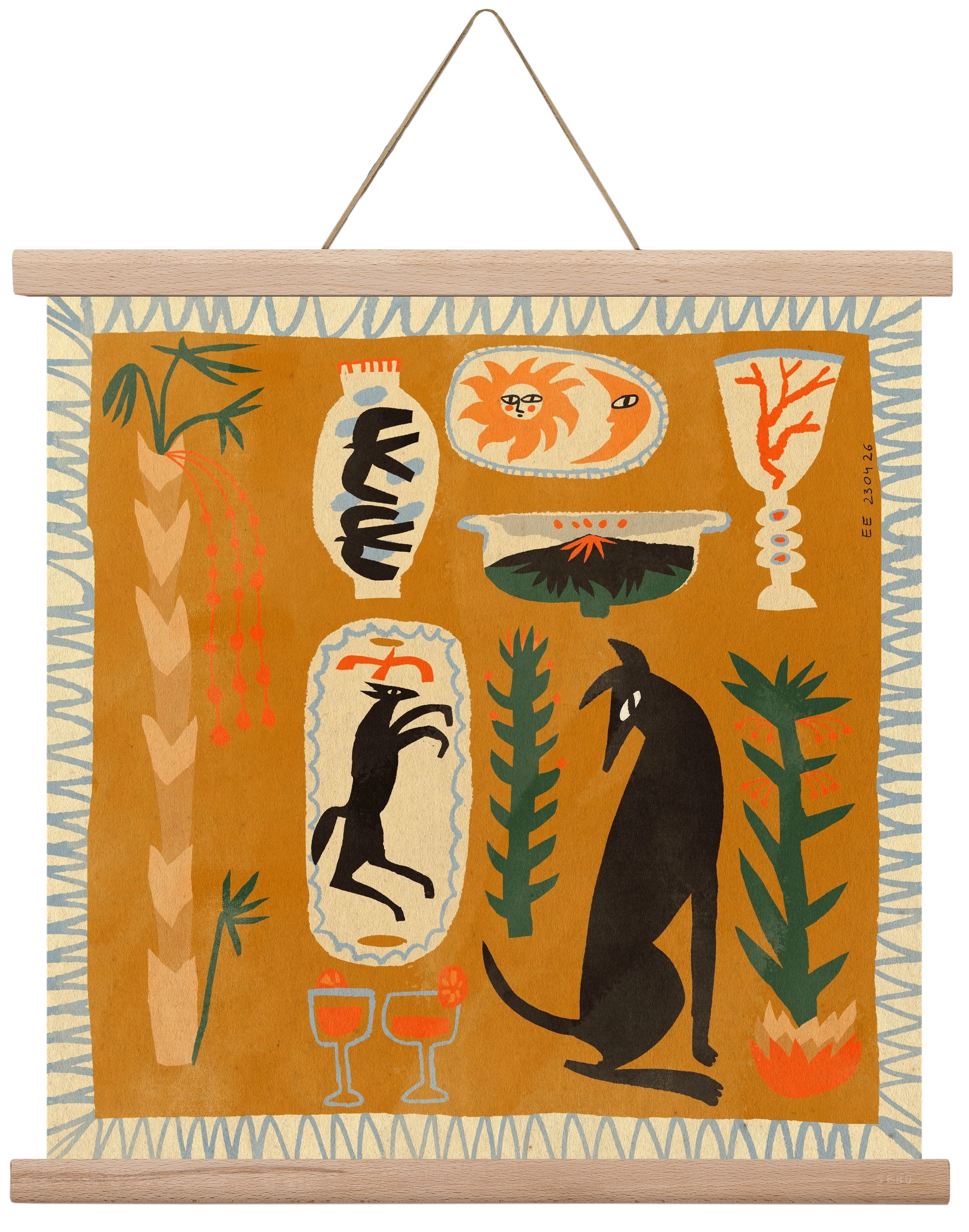 Palermo, 40x40 cm (40x40 cm), Tölgy akasztó