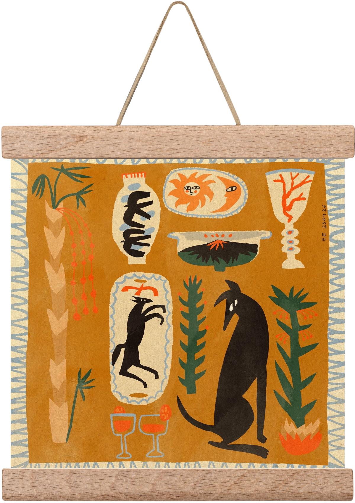 Palermo, 20x20 cm (20x20 cm), Tölgy akasztó