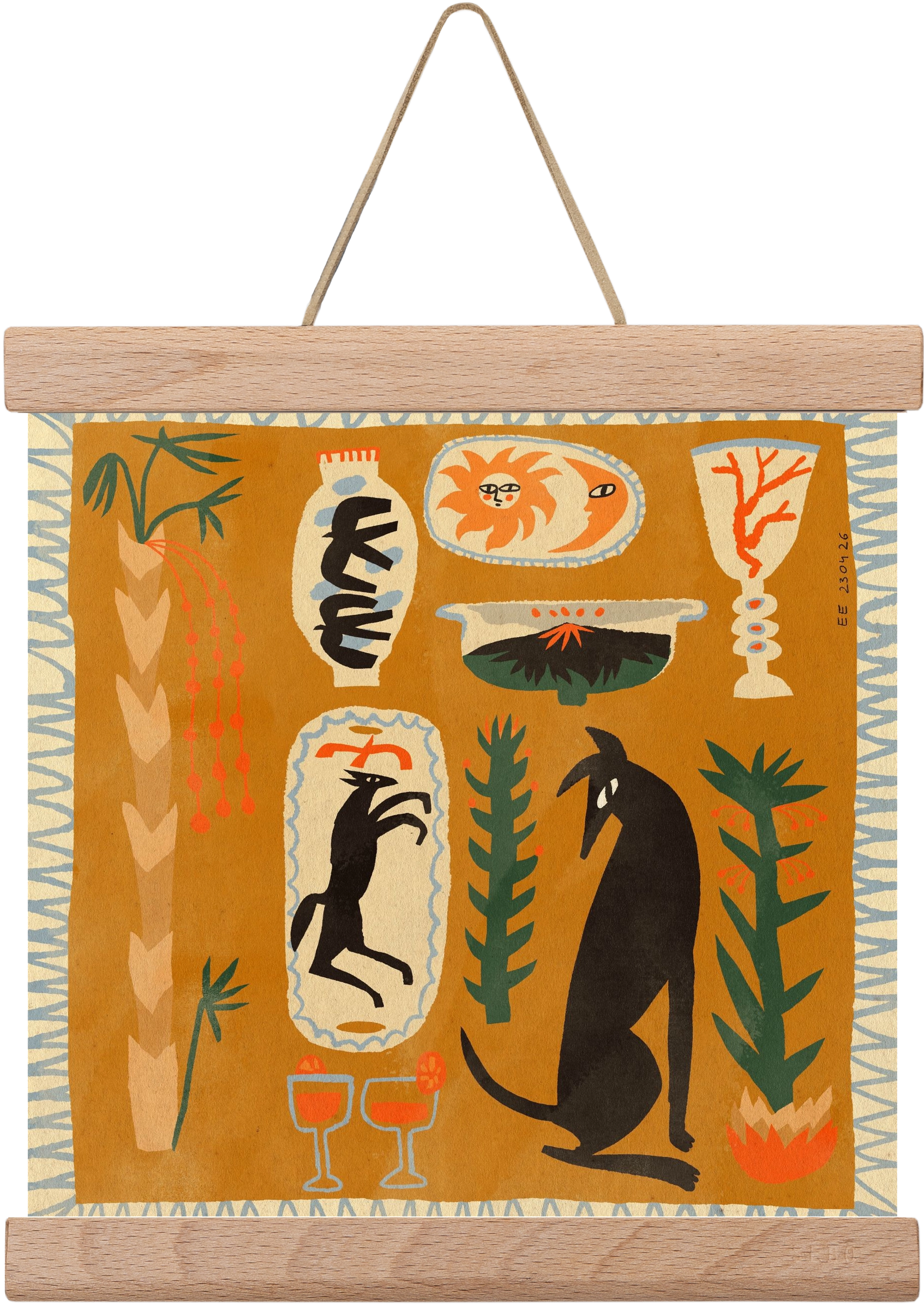 Palermo, 20x20 cm (20x20 cm), Tölgy akasztó