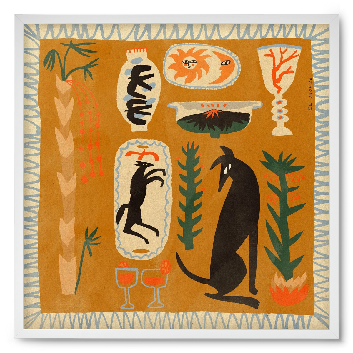 Palermo, 50x50 cm (50x50 cm), Fehér keret